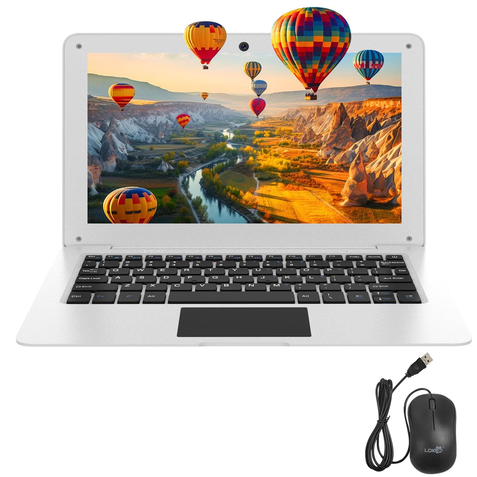 HOARDER 10.1 inch Mini Laptop Computer Netbook PC for Kids Students,supports Windows 10,Intel Celeron N4000 CPU, 8GB RAM 128GB SSD expandable, Wifi and Bluetooth 4.0-White