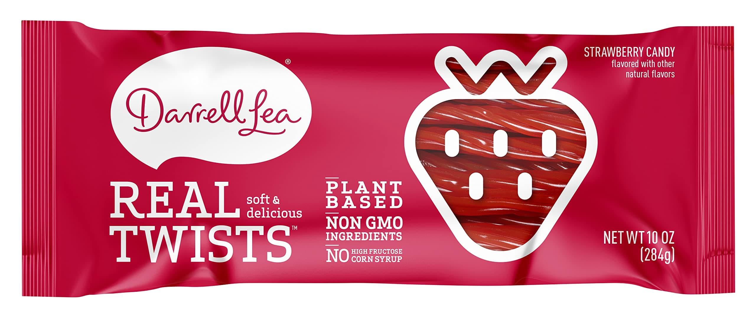Strawberry Real Twists Candy - Darrell Lea 10oz - NON-GMO, NO HFCS, Vegan-Friendly & Kosher - From America's #1 Soft Eating Licorice Brand!