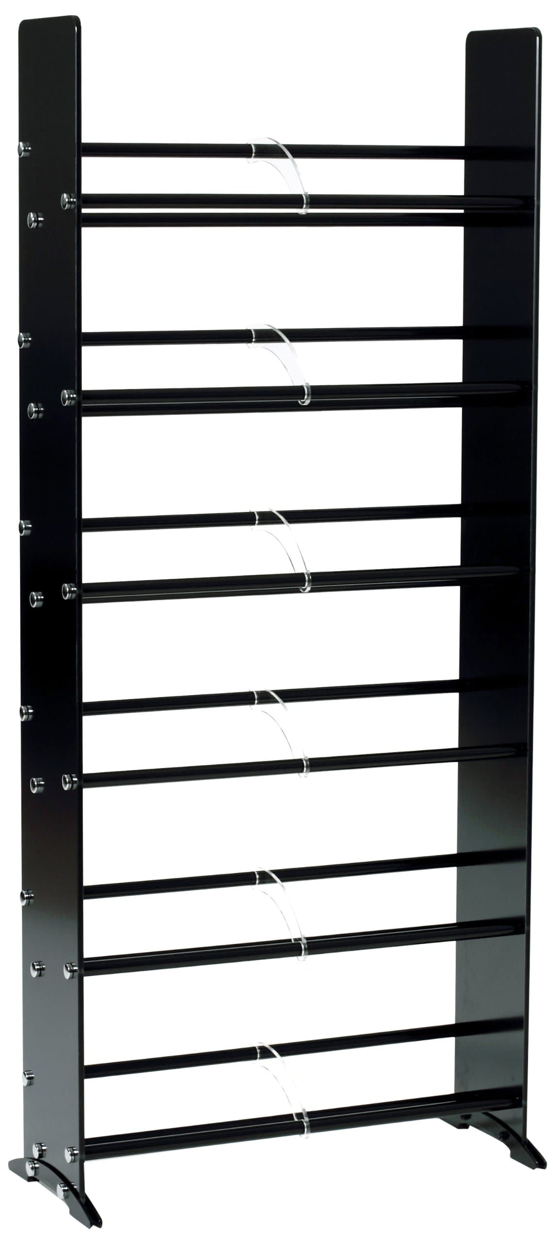 TransDeco TD319B Rack, 336 CD 234 DVD, Black/Chrome