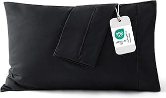 Black Pillowcase Set - Queen Size (20x30 inches) Bed Pillow Cover - Brushed Microfiber, Wrinkle, Fade & Stain Resistant - Envelop Closure Pillow Case Set of 2