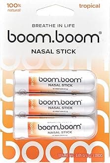Nasal Stick | Vapor Flow Technology | Cool Refreshing Sensation | Natural Mood Boost | Simple Ingredients | Essential Oils + Menthol Inhaler (Tropical)