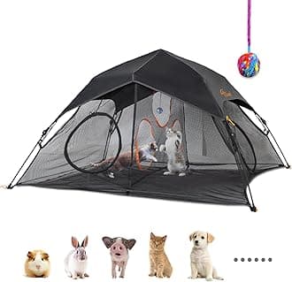 Outdoor Cat Play Tent for Indoors and Outdoors (X- Large Portable Pet House, Outdoor Cat Enclosure for Cats, Rabbits and Small Animals Easy to Connect with Run Tunnels, Cubes (Patented)