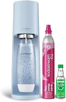 Terra Sparkling Water Maker (Misty Blue) with CO2, DWS Bottle and Bubly Drop