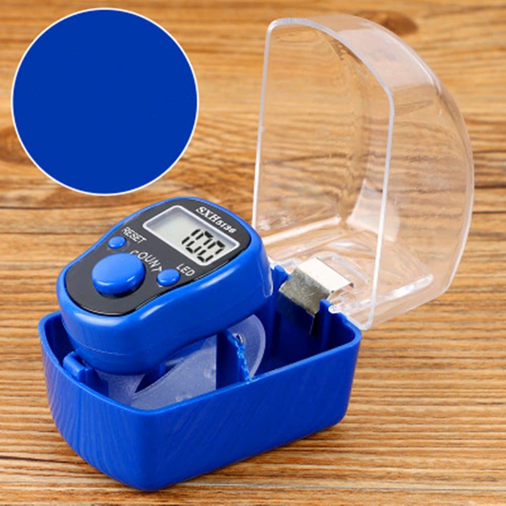 Dealetech Mini Digit LCD Electronic Digital Finger Counter Resettable Golf Finger Hand Ring Tally Row Counter Counting Adjustable Soft Band
