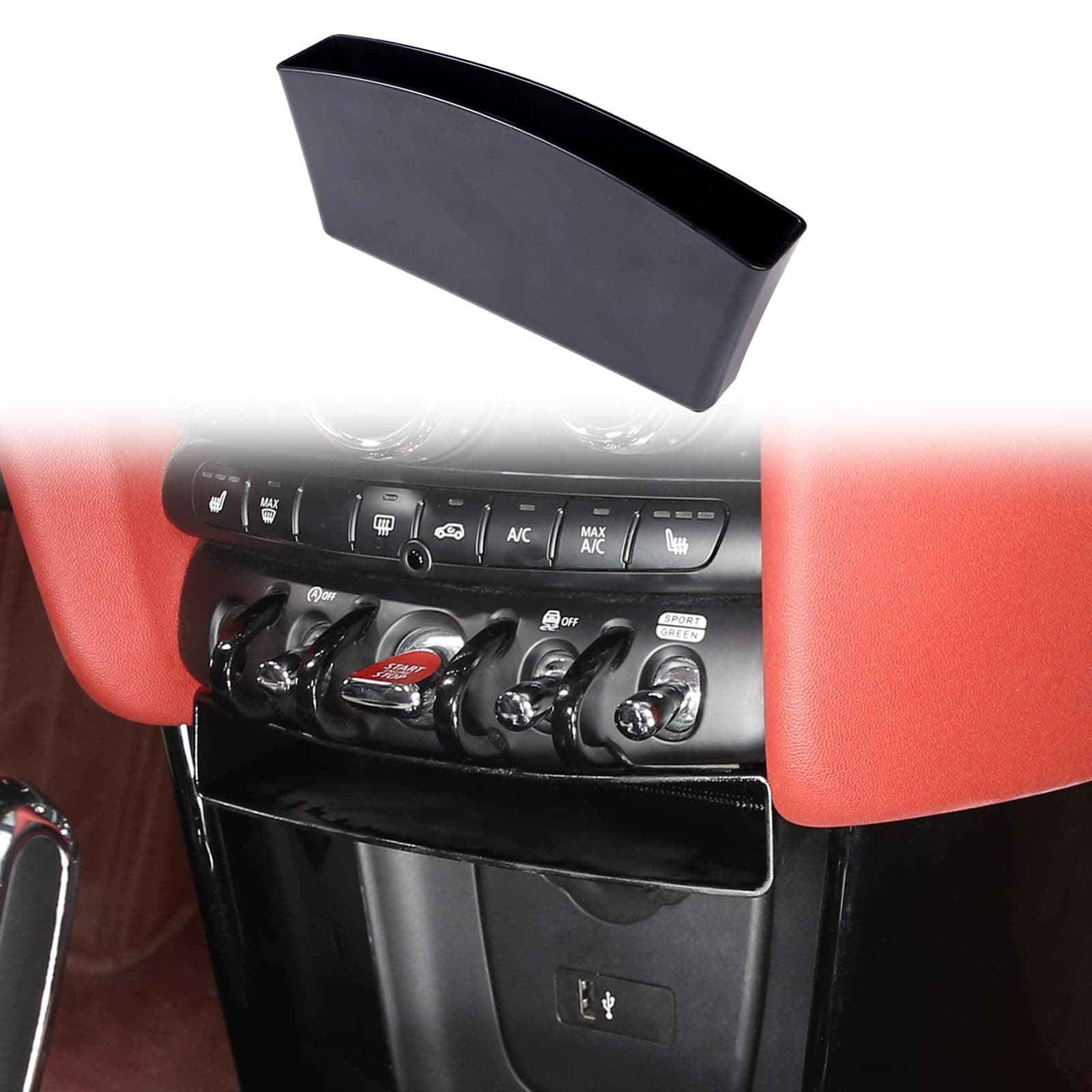 Car Central Storage Box Compatible with BMW MINI Cooper Cooper S JCW F55 F56 F57 2014-2022 Car Central Storage Lower Storage Box Pallet Accessories