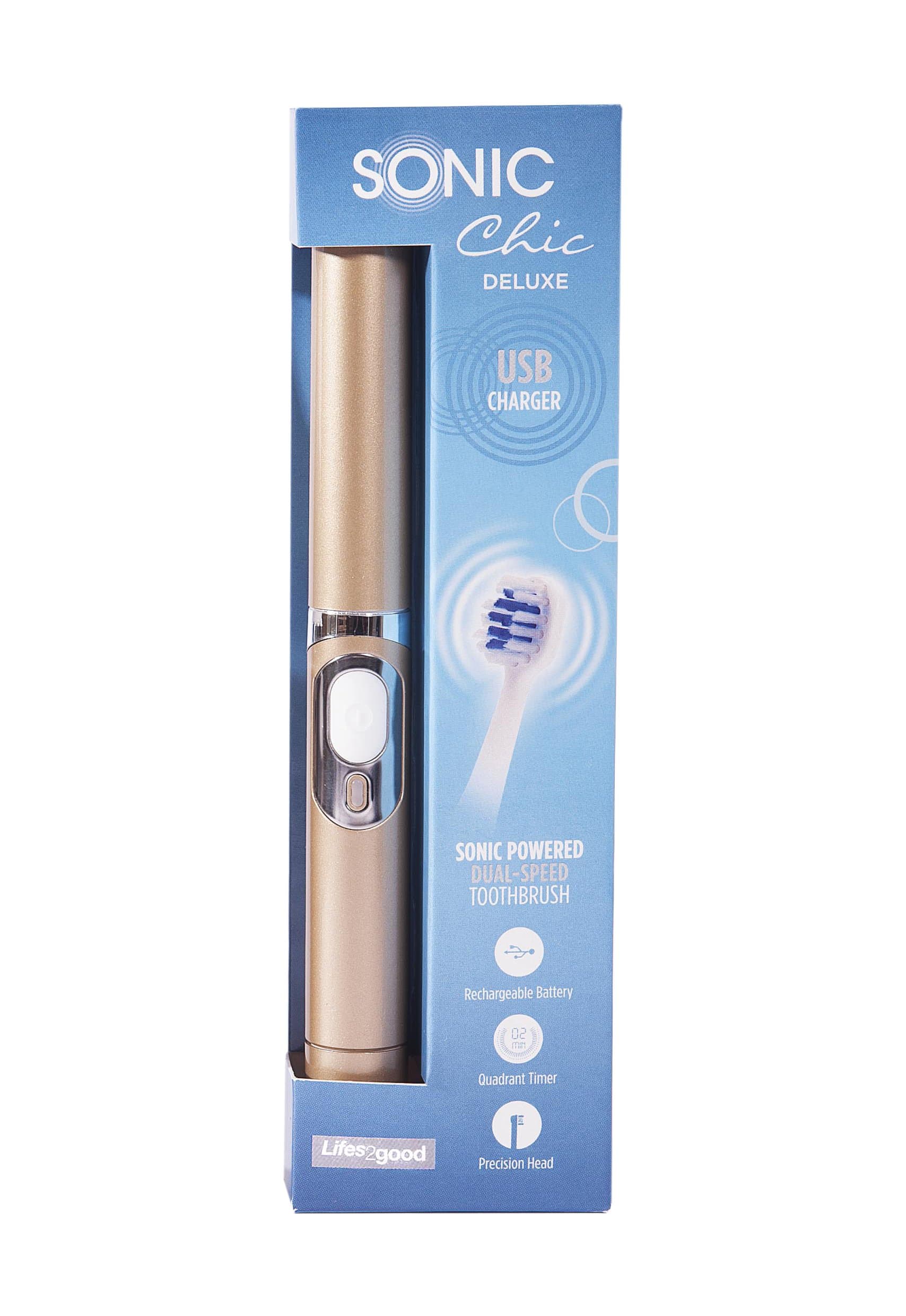 Deluxe Gold Travel Toothbrush