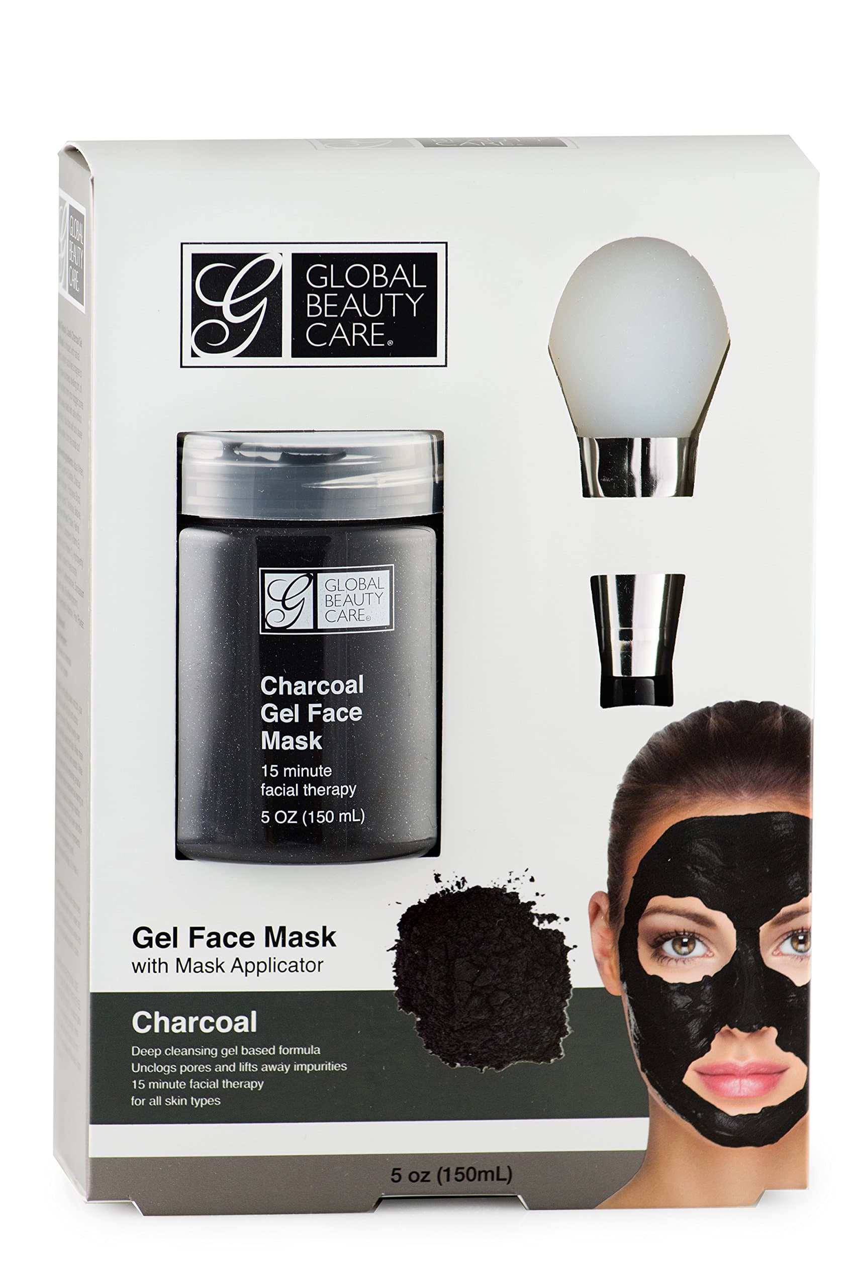 Black: Charcoal Gel Face Mask with Applicator