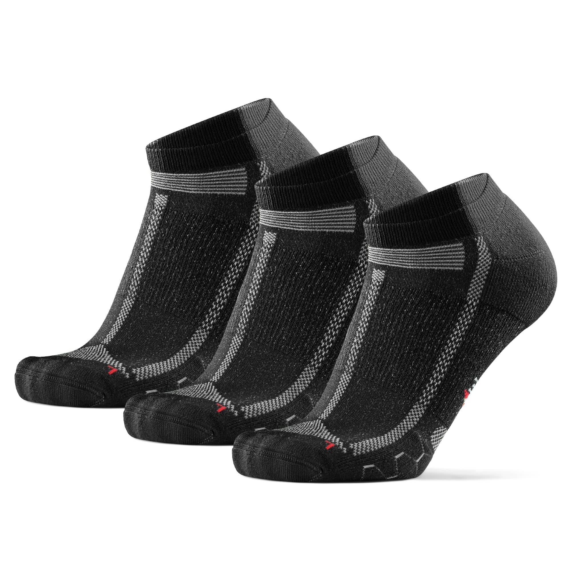 DANISH ENDURANCE 3 Pack Low-Cut Long Distance Running Socks, Men & Women