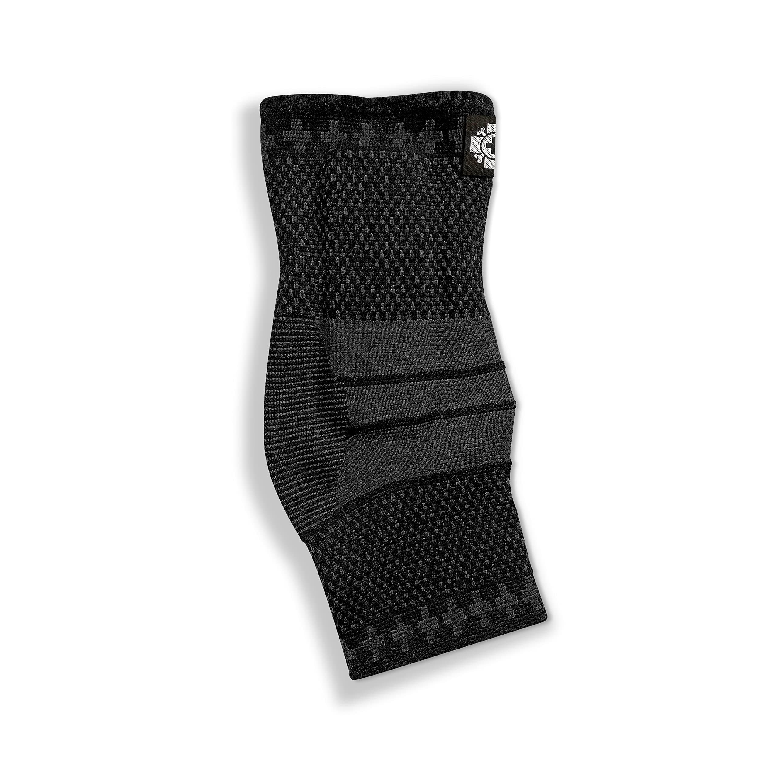 Old Bones Therapy Ankle Compression Sleeve Knitted With Silicone Gel Inserts Increased Support and Stability - Reduce Inflammation, Swelling, Soreness (X-Large, One Ankle)
