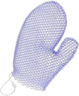 Spa Bath Mitt Body Exfoliator Face Antibacterial Scrub Sponge (Purple)