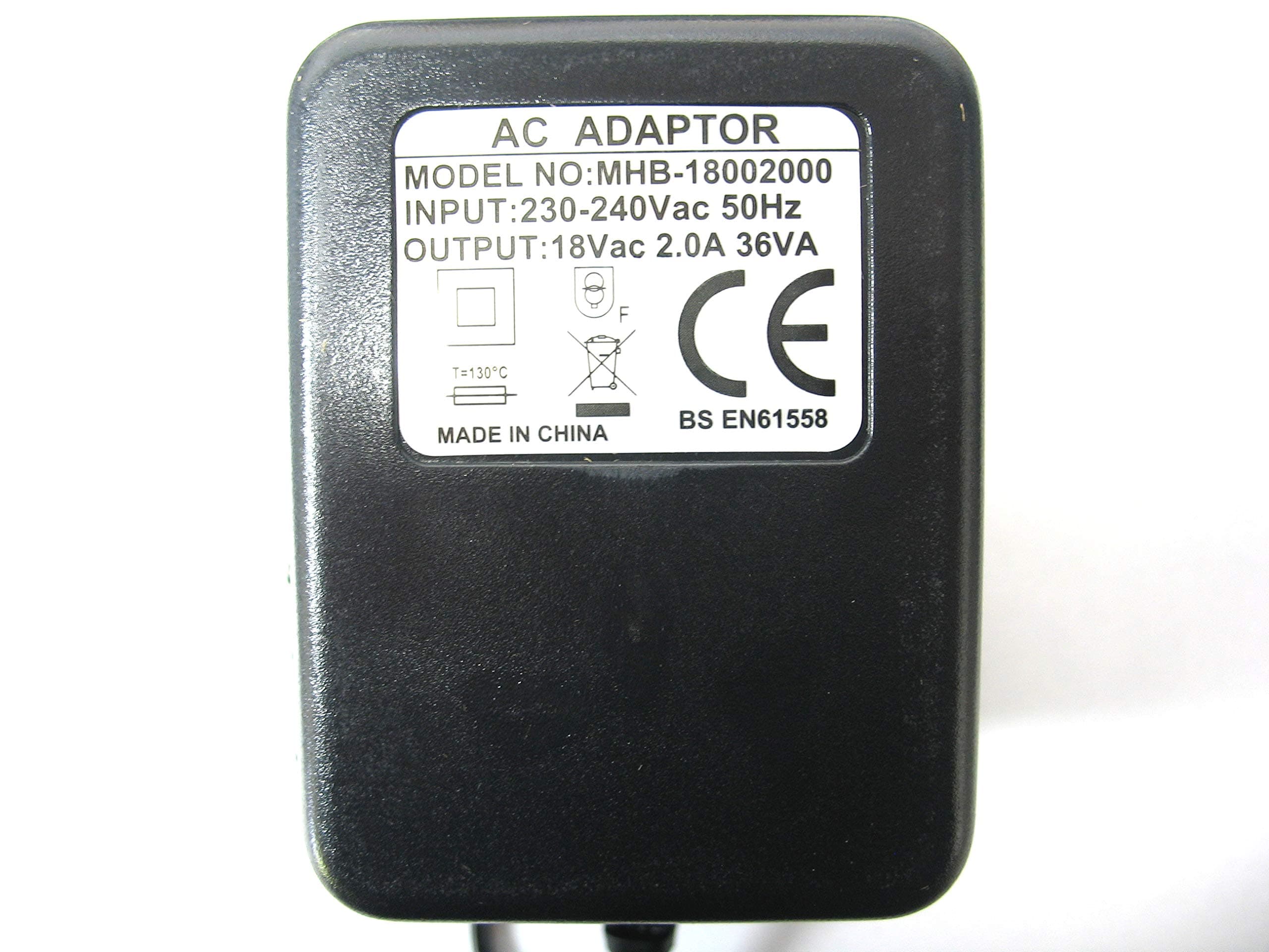 2000ma(2a) 18v(18 volt) 36VA AC/AC (AC Output) Power Adaptor/Supply/Transformer