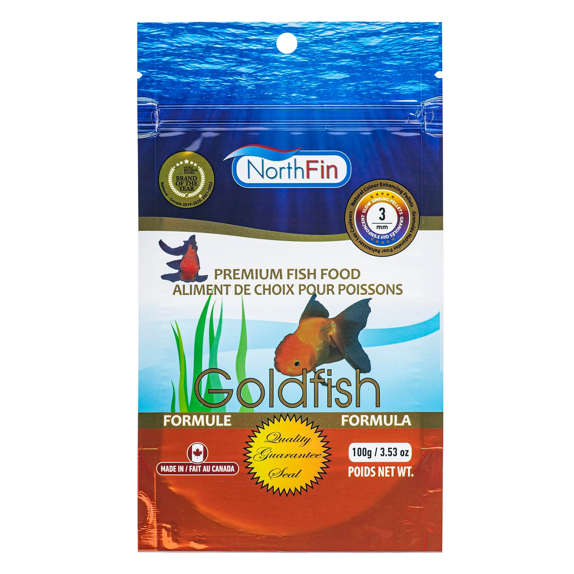 Goldfish Formula, 3 mm Sinking Pellets, 100 g