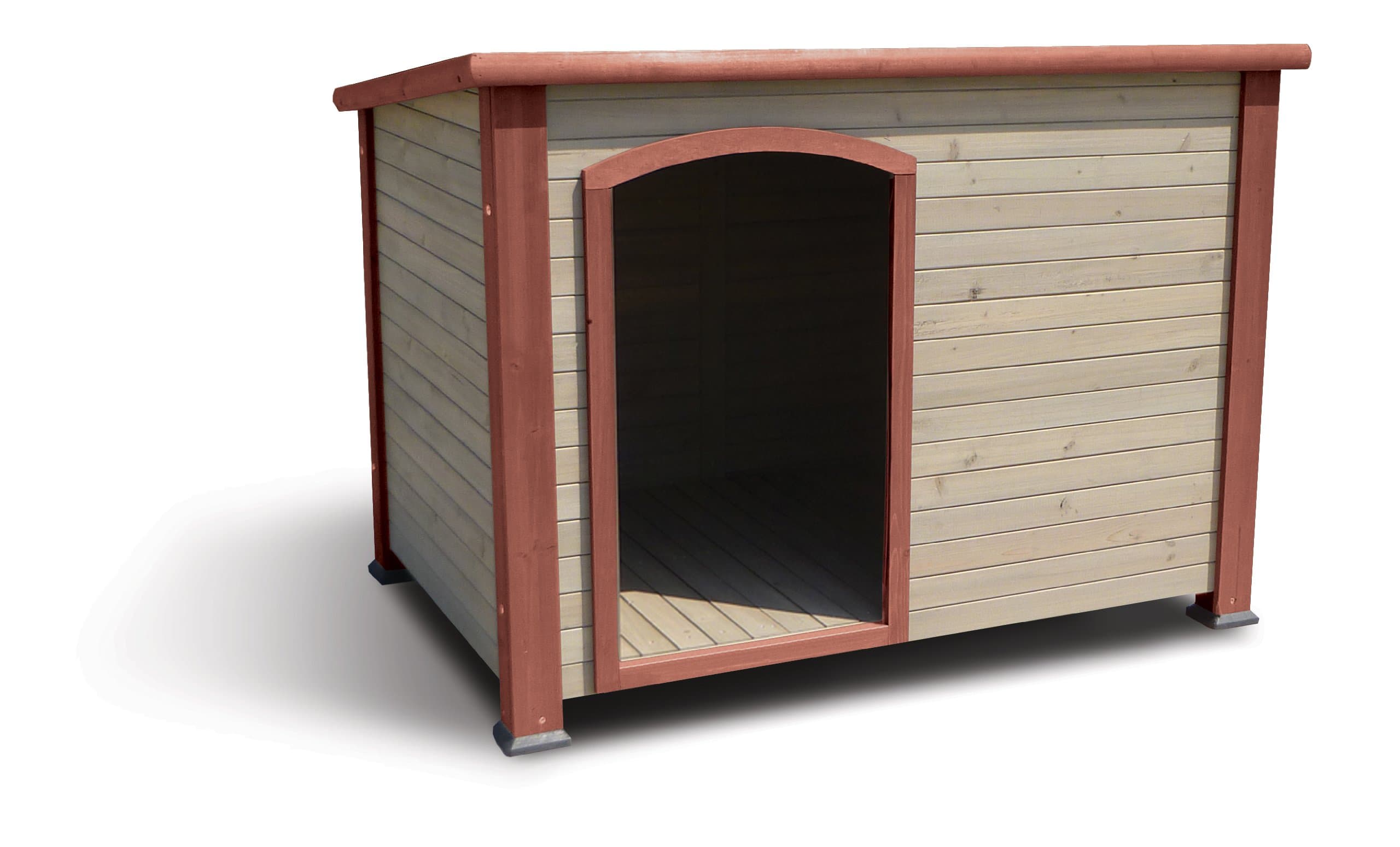 Precision Pet Extreme Log Cabin Medium 44.5 in. x 26.4 in. x 29.5 in. Terra Cotta
