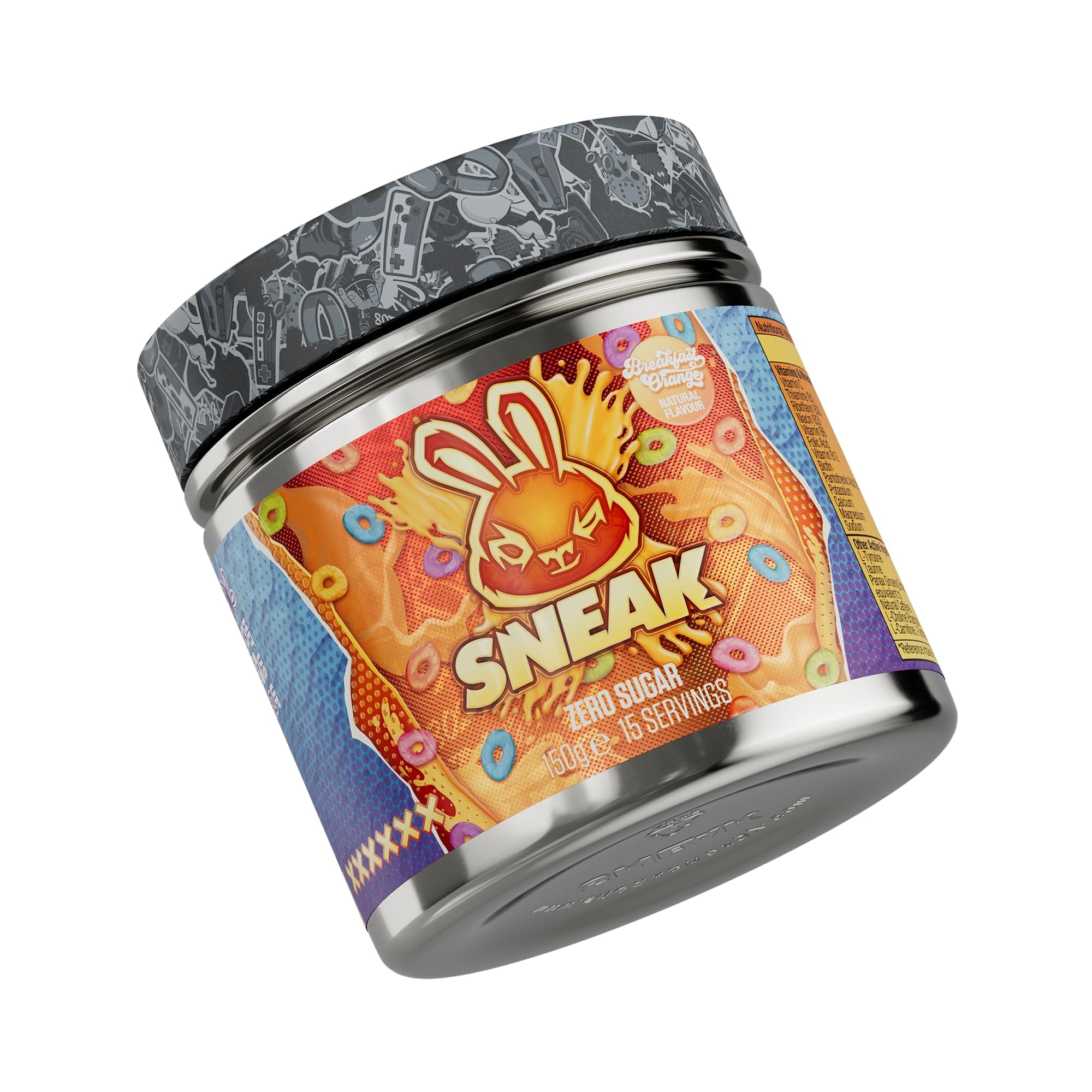 Breakfast Orange | Zero Sugar, Low-Calorie Energy Drink for Sustained Concentration & Focus | 15 Servings