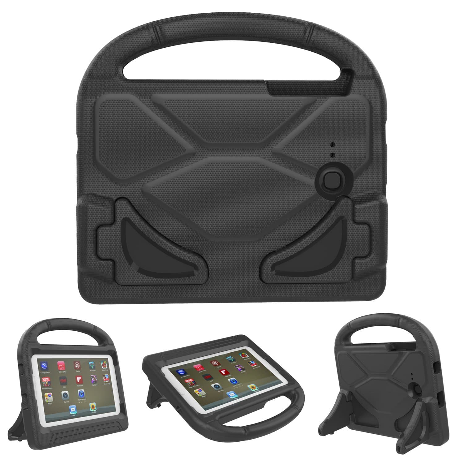 Samsung Galaxy Kids Tab E Lite 7 inch Tablet Case - KROMI Shockproof Protection Cover Handle Stand Case for Samsung Galaxy Tab E Lite 7-Inch Tablet SM-T113 2016 / Tab 3 Lite 7.0 SM-T110 2014, Black