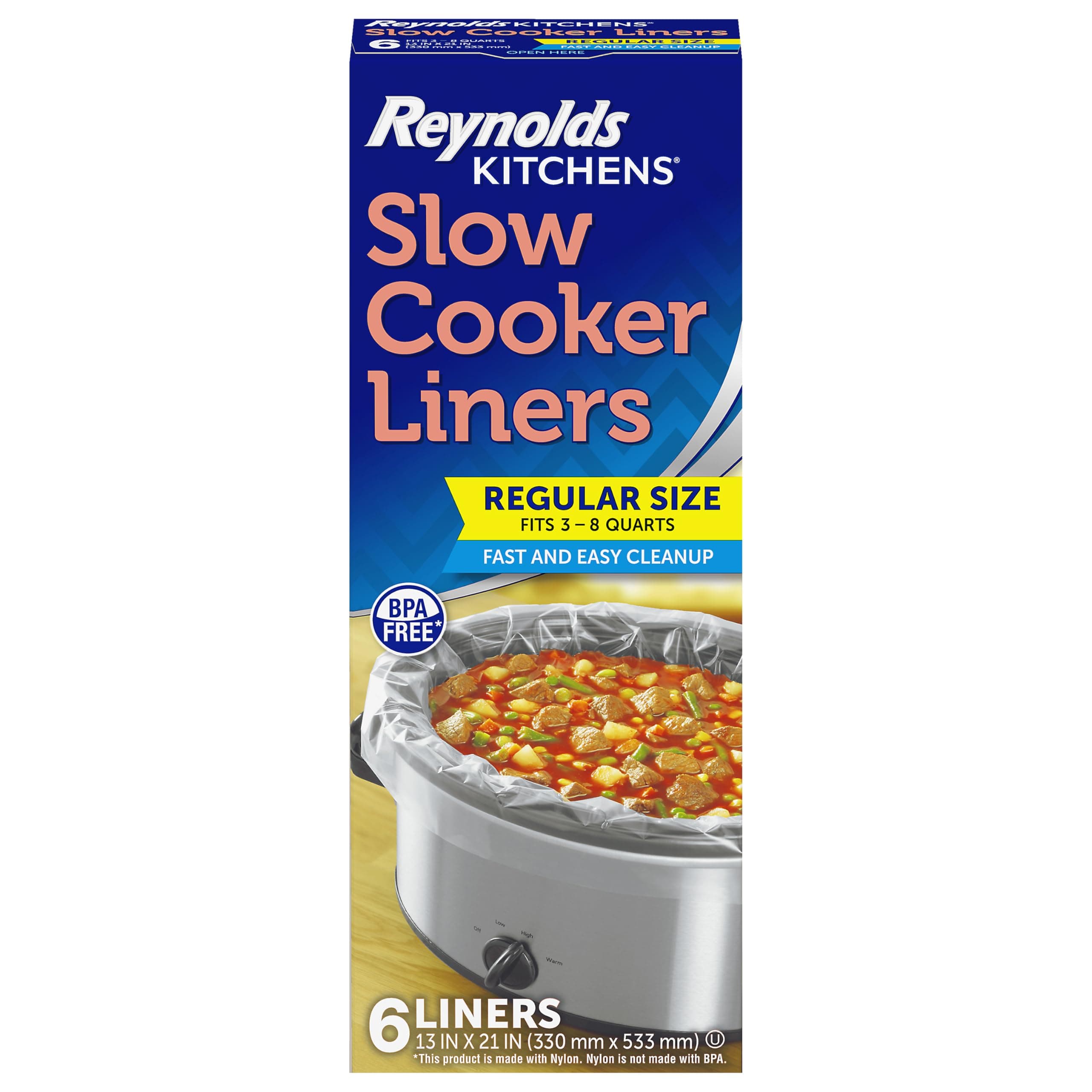 Reynolds Slow Cooker Liners, 6 Count