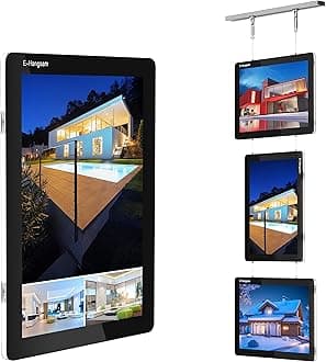 A4 Double-Sided LED Window Display Real Estate, Office Window Signs, Window Menu Display - Acrylic Light Box Signs for Restaurant,Store Advertising (3 pcs/set)