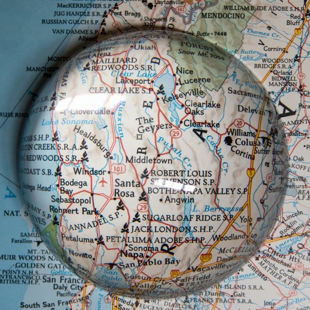 Pro Grade Dome Magnifying Glass Reading Aid for Small Fine Print, Photos, Bible, Crafts & Maps. Hand Polished & Light Gathering (3.9" Dia, Gift Box)