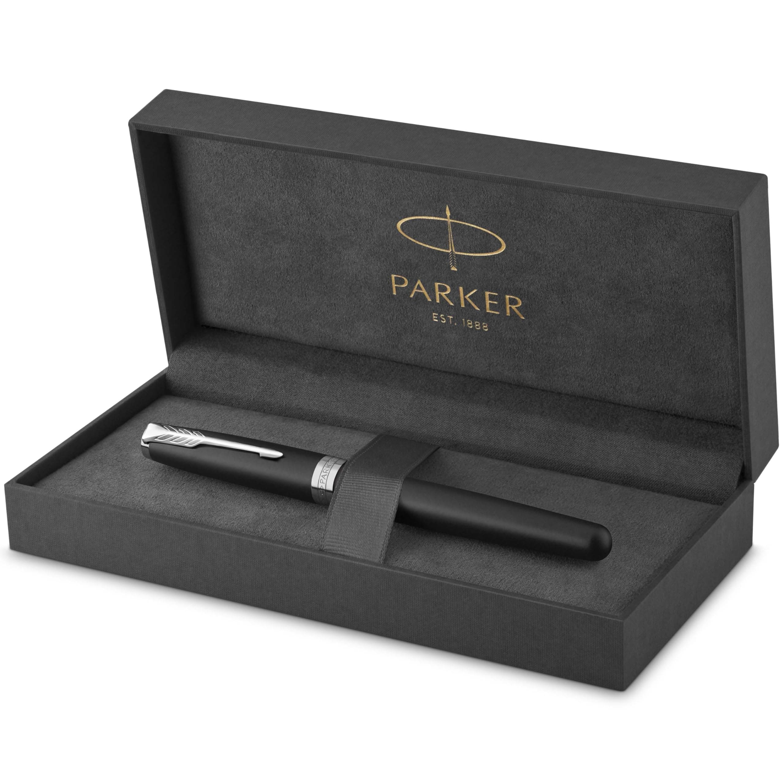 Sonnet Rollerball Pen, Fine Point Black Ink, Matte Black & Chrome (1931523)