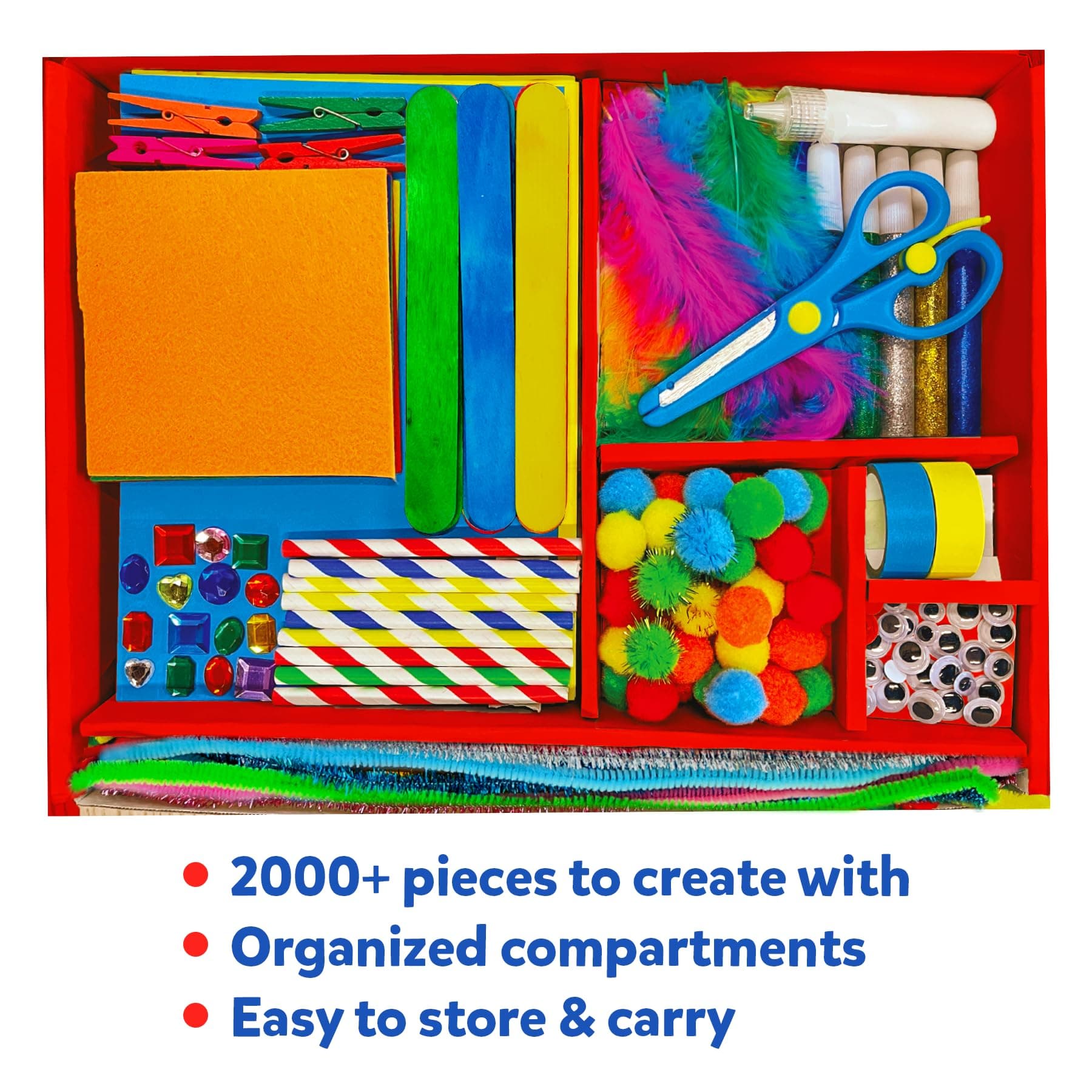 Skillmatics Ultimate Art & Craft Activity Kit, 2000+ Pieces, Art & Craft Supplies, DIY Creative Activity, Step-by-Step Guide, Gifts for Girls & Boys Ages 6, 7, 8, 9, 10, 11, 12, 13