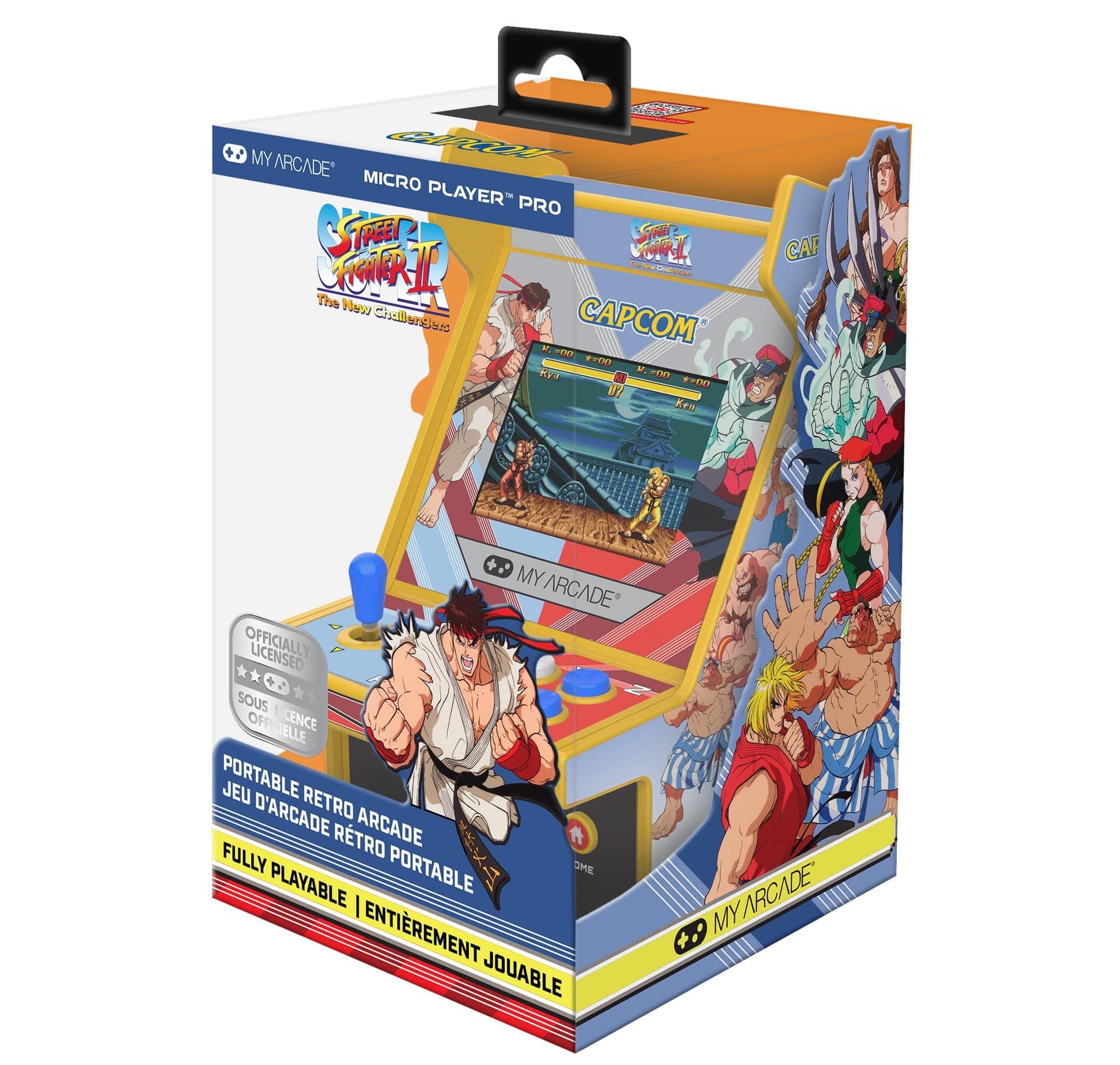 Super Street Fighter II Mini Arcade Machine - Micro Player Pro Table Top Arcade Machine, Portable Handheld Game, Retro Gaming Console, Mini Retro Games Machines for Kids & Adults