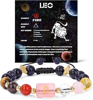 GolbalJewZodiac Bracelets for Women 12 Constellations Healing Crystal Stone Beads Bracelet Birthday Zodiac Gifts Horoscope Spiritual Bracelet
