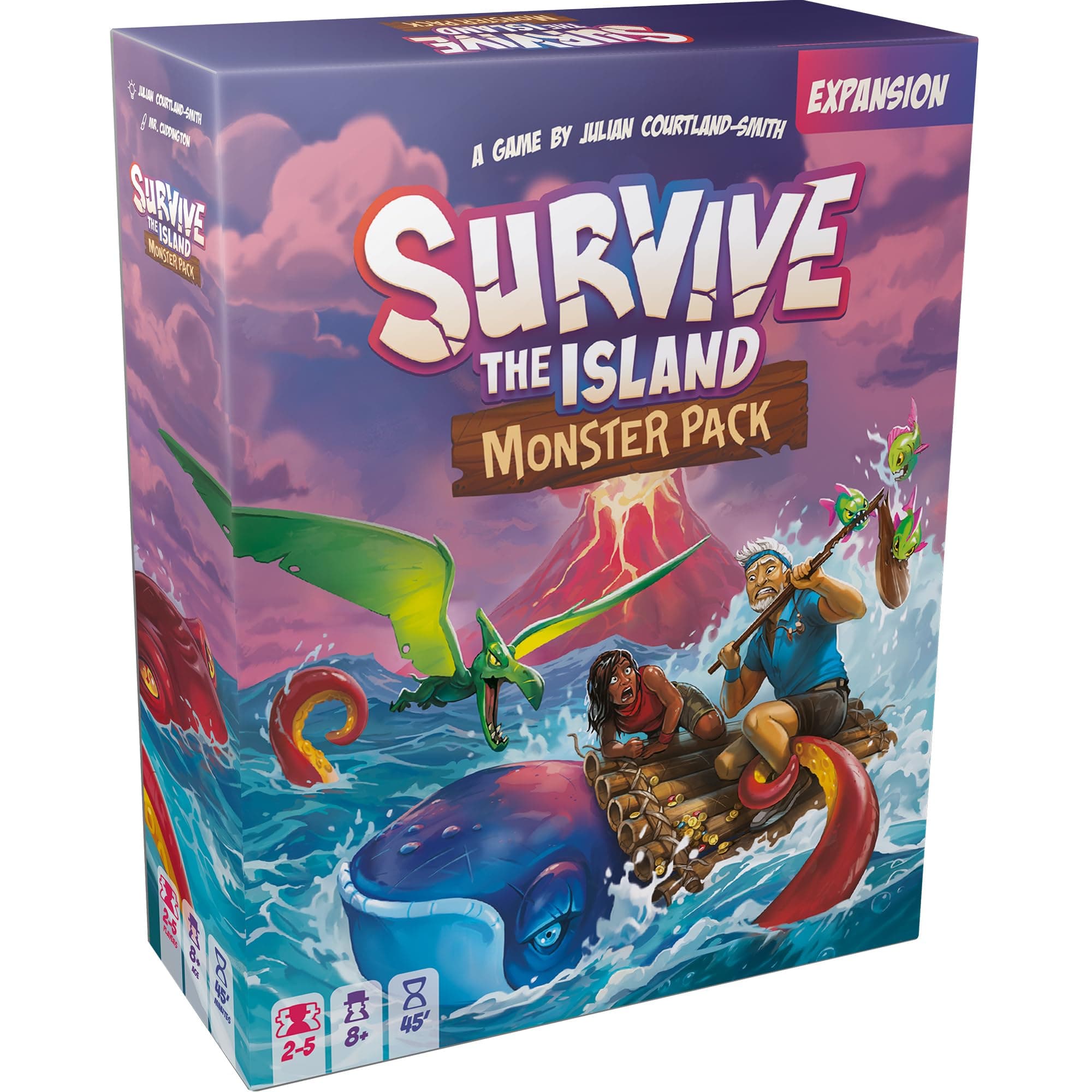Asmodee Survive The Island Monster Pack Board Game Expansion - Add 3 New Monsters, Fun Adventure & Strategy Game for Kids & Adults, Ages 8+, 2-5 Players, 45 Minute Playtime