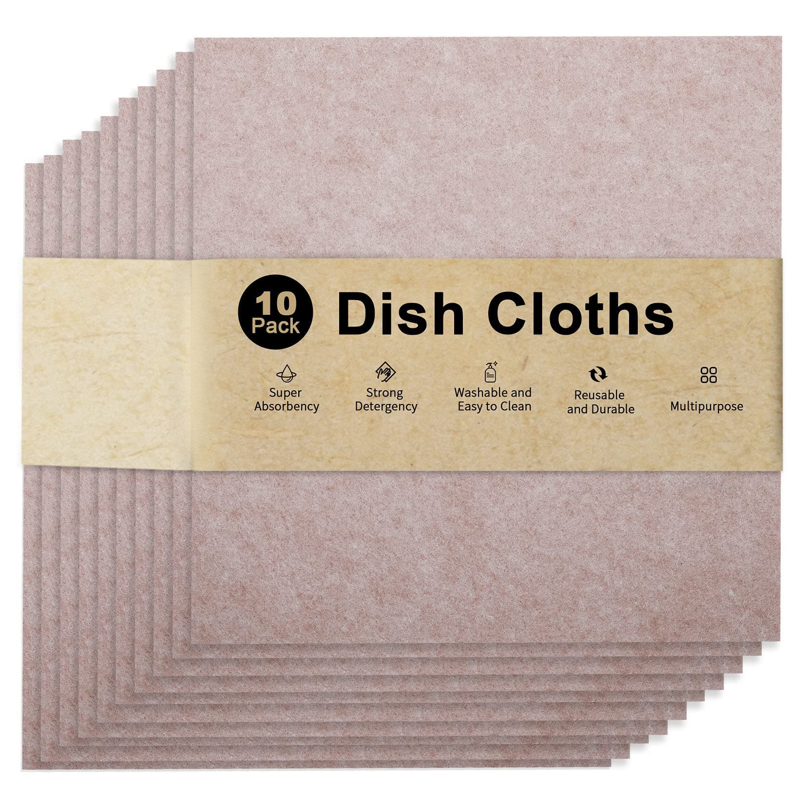 Absorbent Soft Microfiber Tea Towels,Kitchen Towels,Bar Dish Cloths & Towels for Cleaning- Eco-Friendly Reusable Cleaning Cloths(Assorted Sizes and Colors,10 Pack)