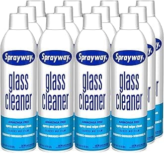 Glass Cleaner with Foaming Spray for a Streak-Free Shine for Home and Automotive Use, 19 oz., Pack of 12