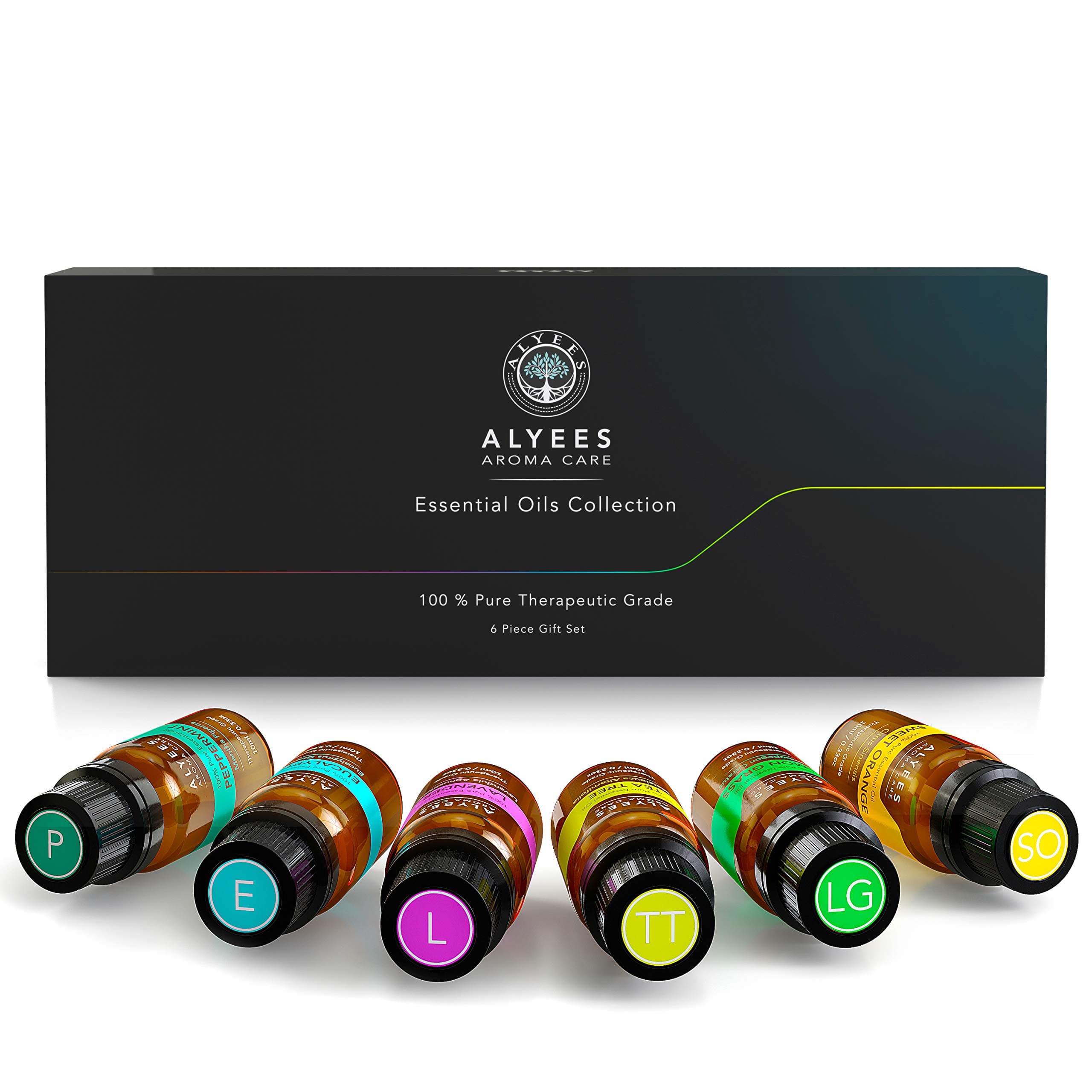 Essential Oils Gift Set - 100% Pure Therapeutic Grade Starter Pack - Best Used for Massage Spa diffusers Holistic Healing - Premium Quality Scented Oils - The Perfect Sampler Kit Guaranteed