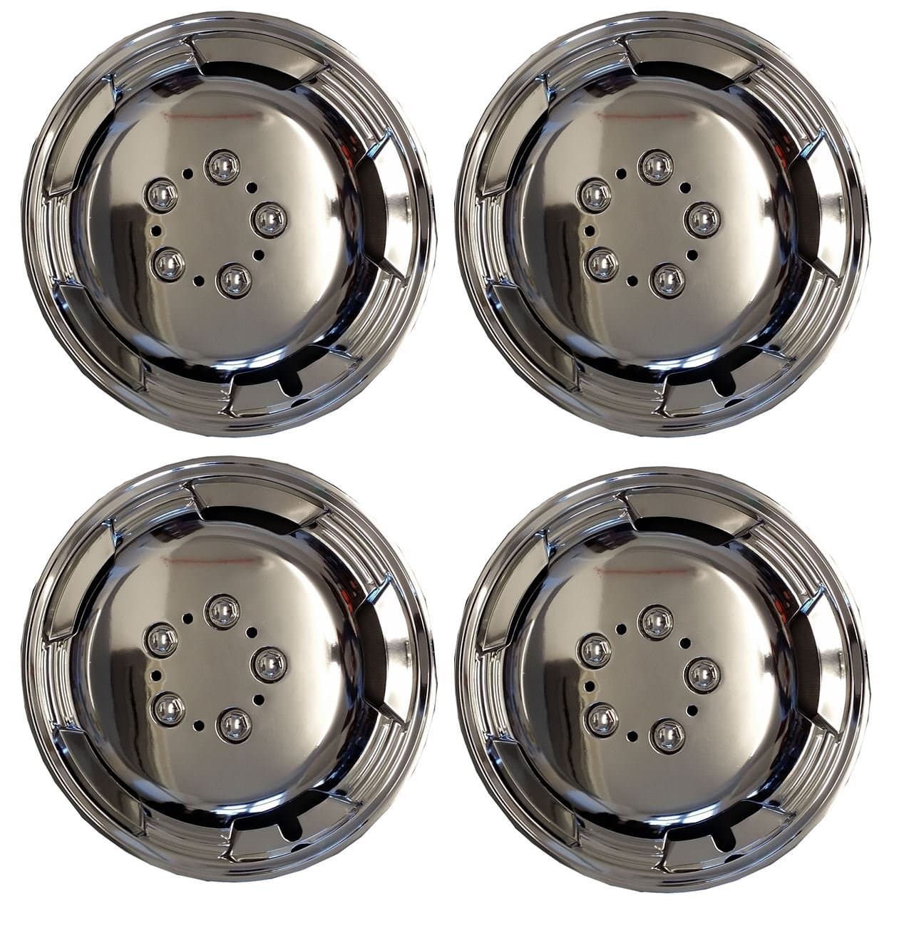 UKB4C 4x Chrome 16 Inch Extra Deep Dish Van Wheel Trims Hub Caps For Mercedes Vito