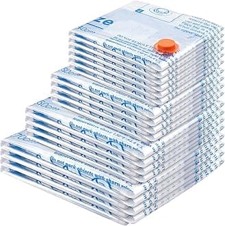 MEIQIHOME Vacuum Storage Bags, Space Saver Sealer Bags,Vacuum seal bags for clothing, Pillows, Comforters, Blankets, Bedding,18 COMBO