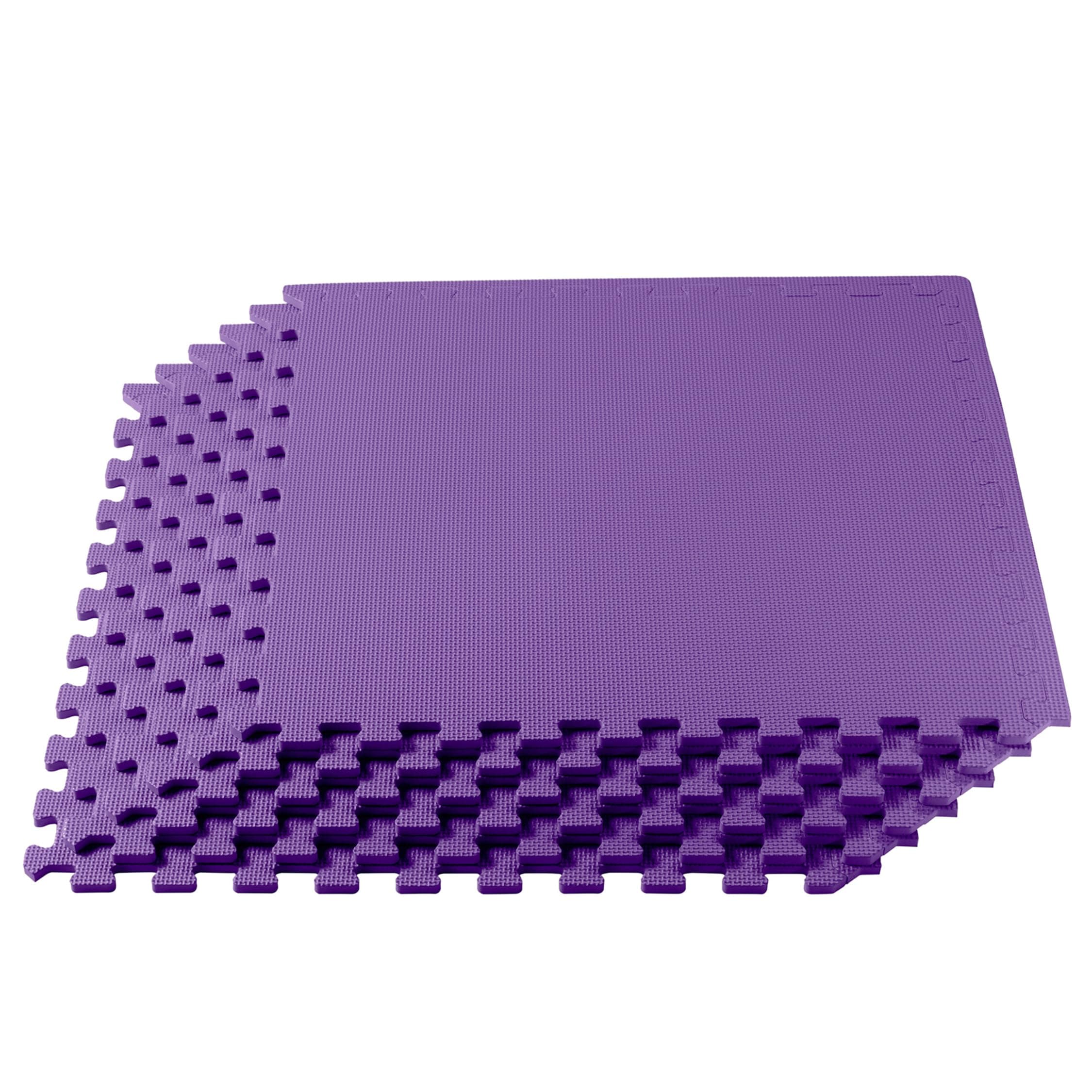We Sell Mats 3/8" Thick Multipurpose EVA Foam Exercise Floor Mat, Interlocking Tiles, Anti-Fatigue for Home or Gym