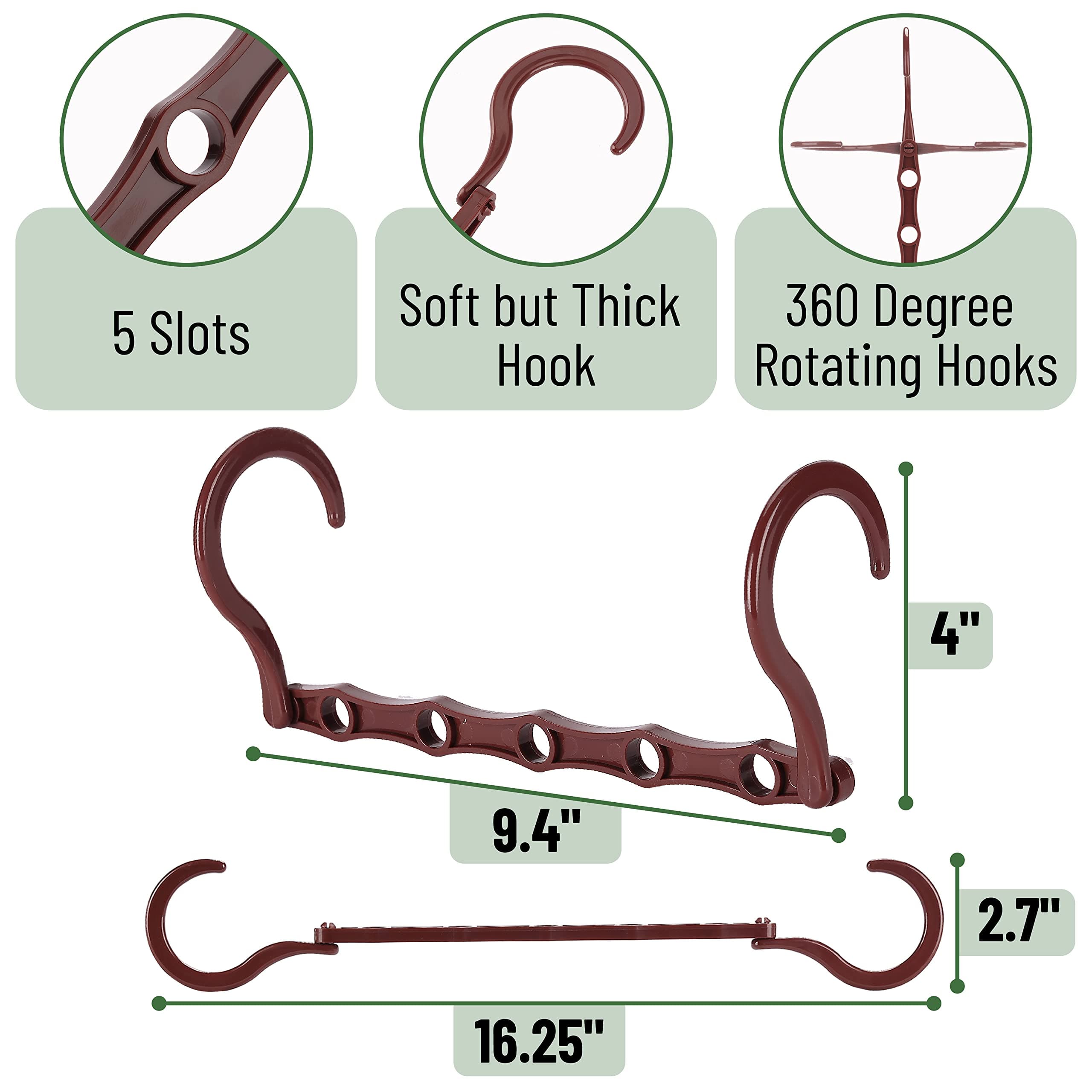 Mr. Pen Space Saving Hangers - 8 Pack Mahogany Color Space Saver Shirt Hangers