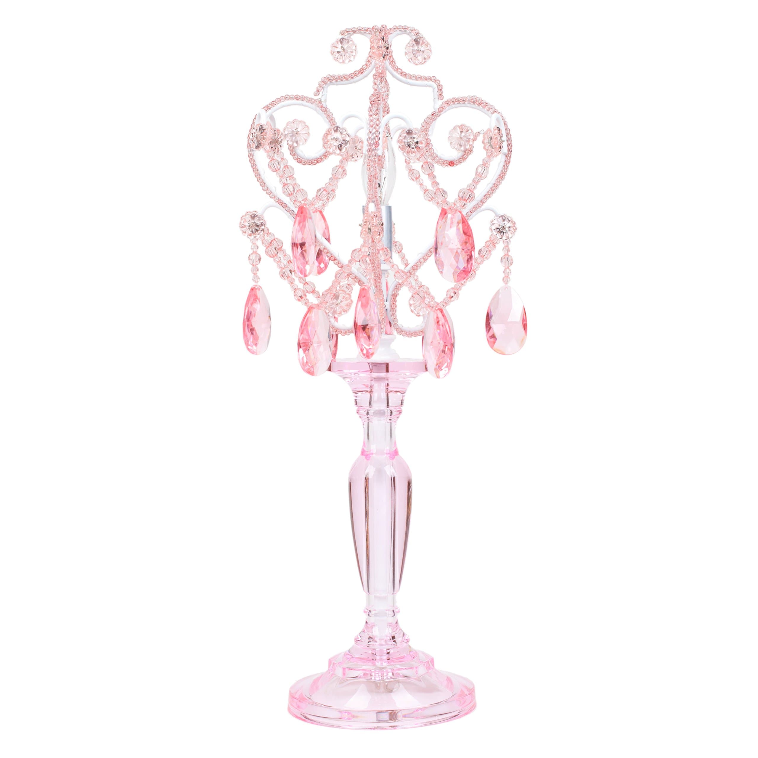 Table Top Chandelier Pink Sapphire