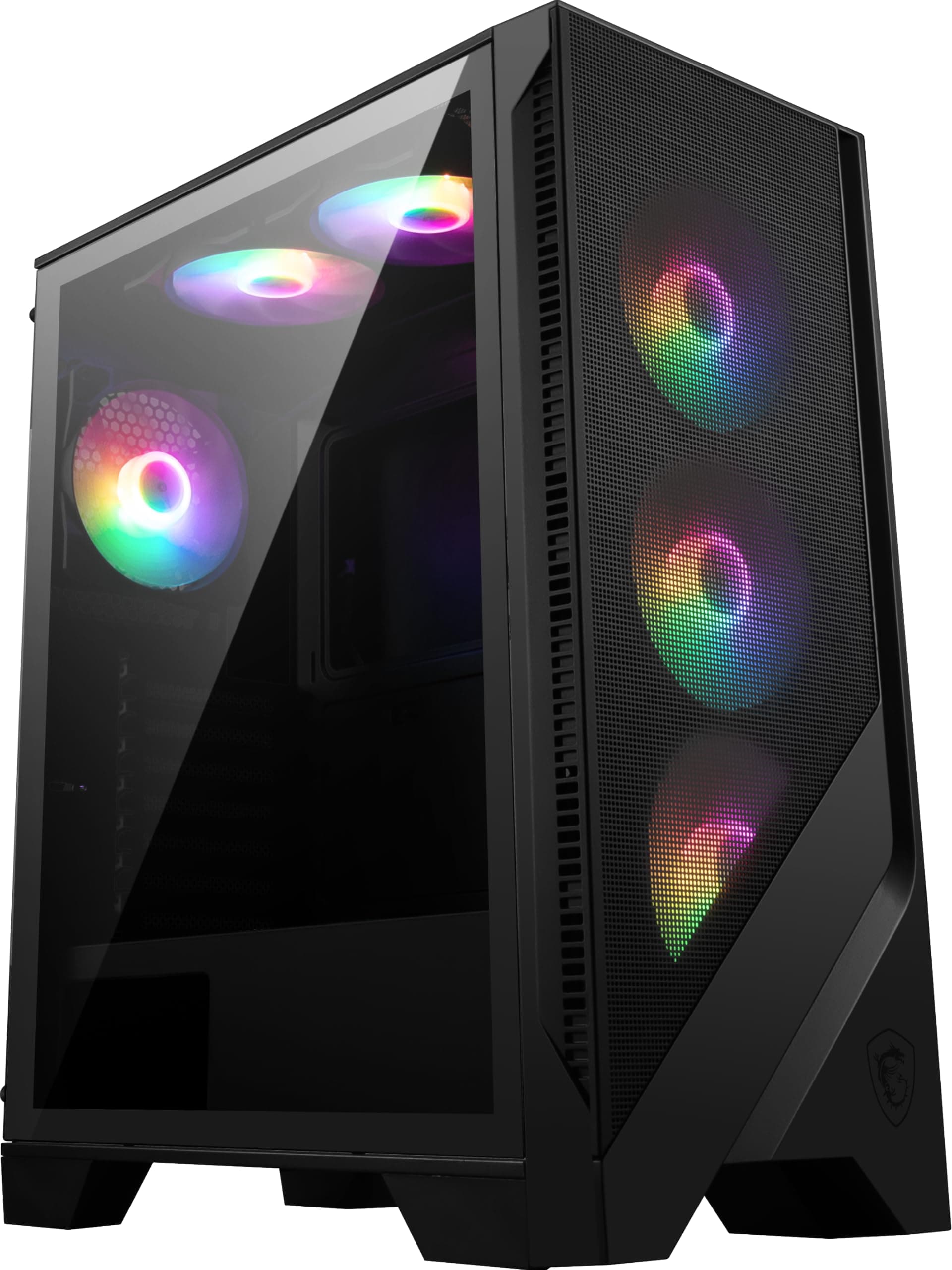 MSI MAG FORGE 120A AIRFLOW Mid-Tower PC Case - ATX Capacity, up to 330mm RTX 40 GPU Support, 6 x 120mm ARGB Fans, Magnetic Dust Filters, Tempered Glass, 1-6 ARGB Control Board, USB 3.2 Gen 1 Type-A