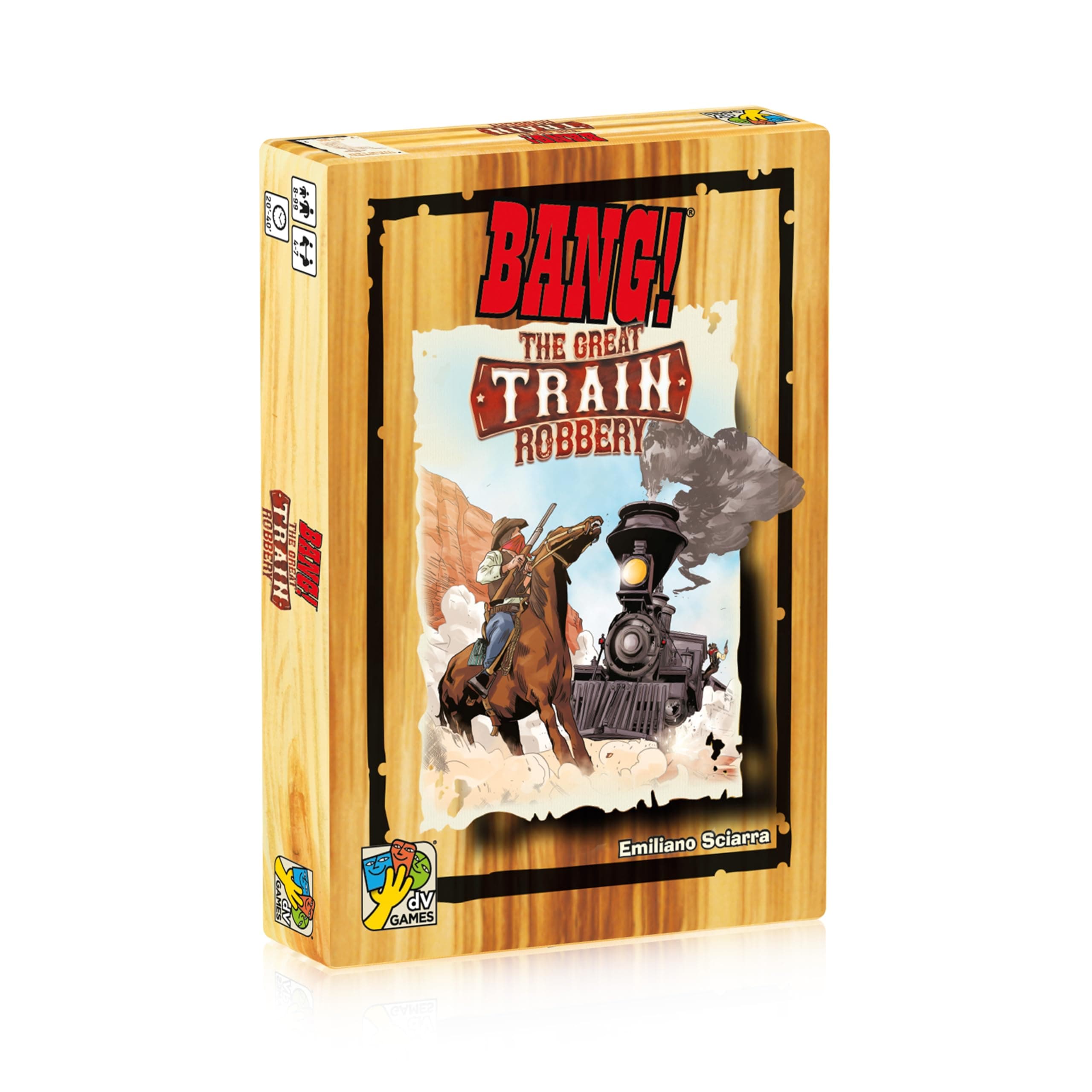 Asmodee dV Giochi Bang Extension - The Great Train Robbery - Board Games - Card Games for Ages 8+ - 4 to 7 Players - English Version