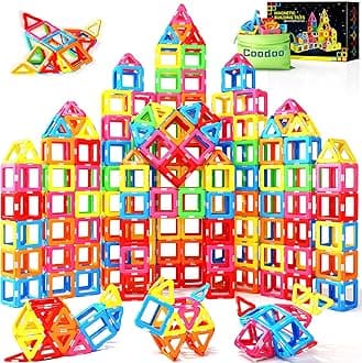 Coodoo Magnetic Building Blocks STEM Toy for Kids 3+ - Endless Educational Play Value