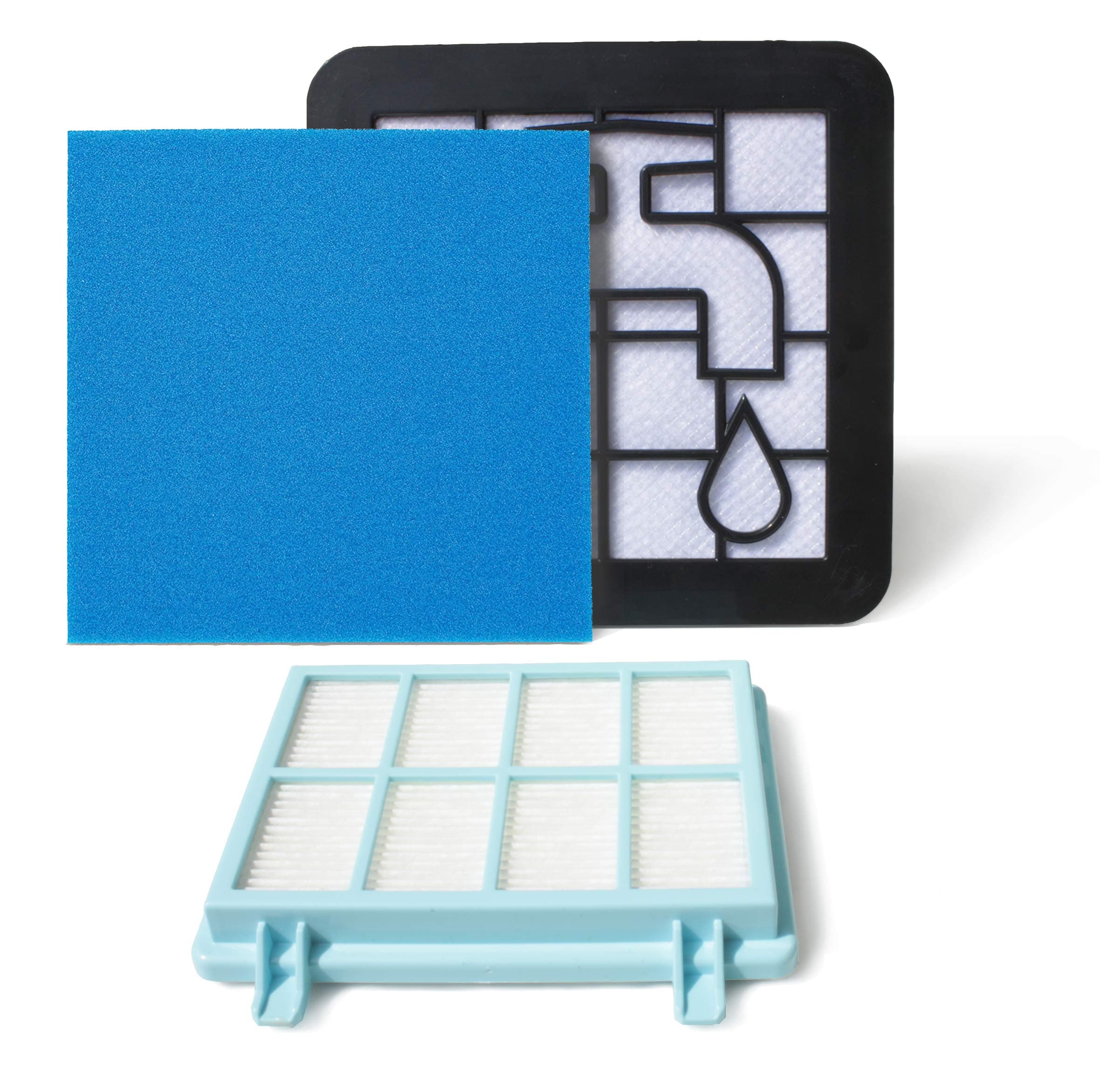 Complete Filter Set, Compatible With Philips Vacuum Cleaners, Powerpro Compact + City Active, Such As Fc8010/01 And Fc8010/02