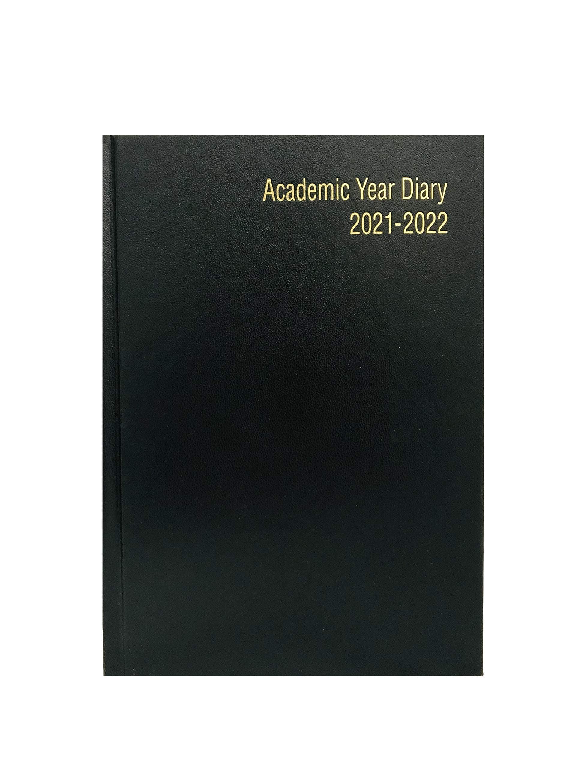 2025-2026 A5 Academic Year Diary Black Case Bound, Week-to-View with Appointments, 18-Month Mid-Year Planner by Precious London