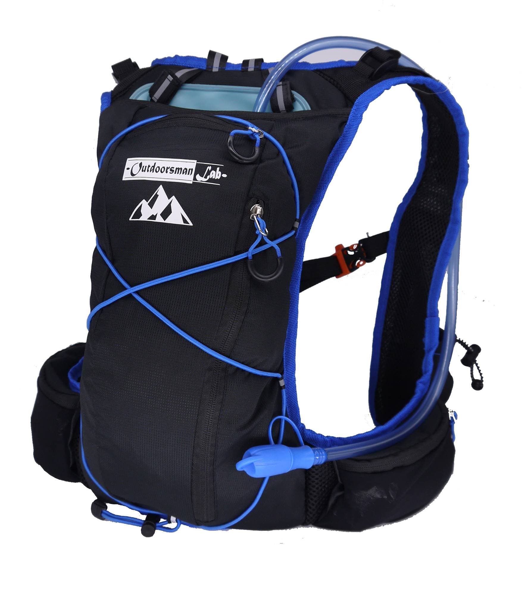 Hydration Pack w/ 70 Oz / 2L BPA -Free Bladder Fits up to 38" Chest/Waist for Kid Men Woman -Front/Side Pockets, Adjustable Chest & Shoulder Strap- Lightweight Backpack