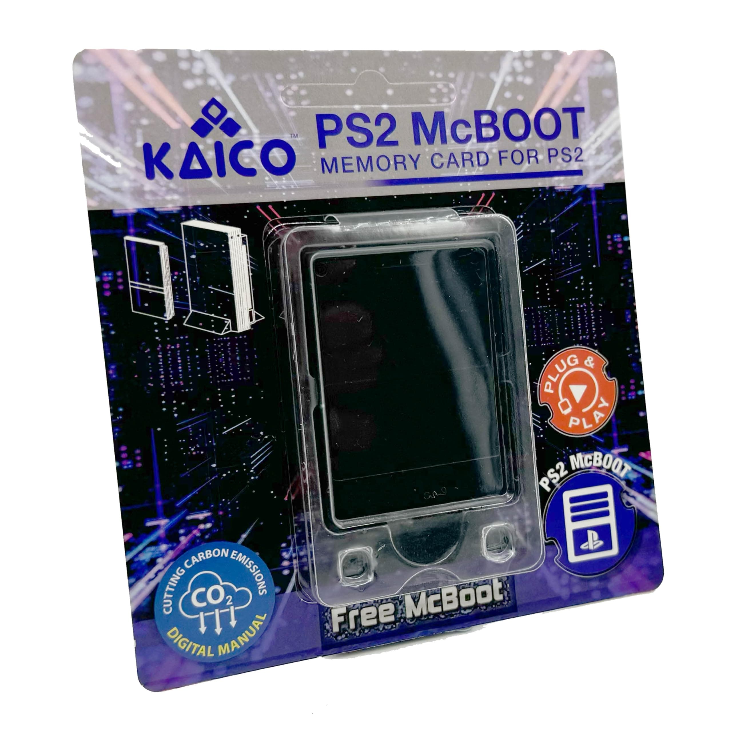 Kaico Free McBoot 8MB PS2 Memory Card - FMCB 1.966 FreeMcBoot Memory Card for Playstation 2 Console - Free McBoot PS2 Plug & Play - Softmod Solution