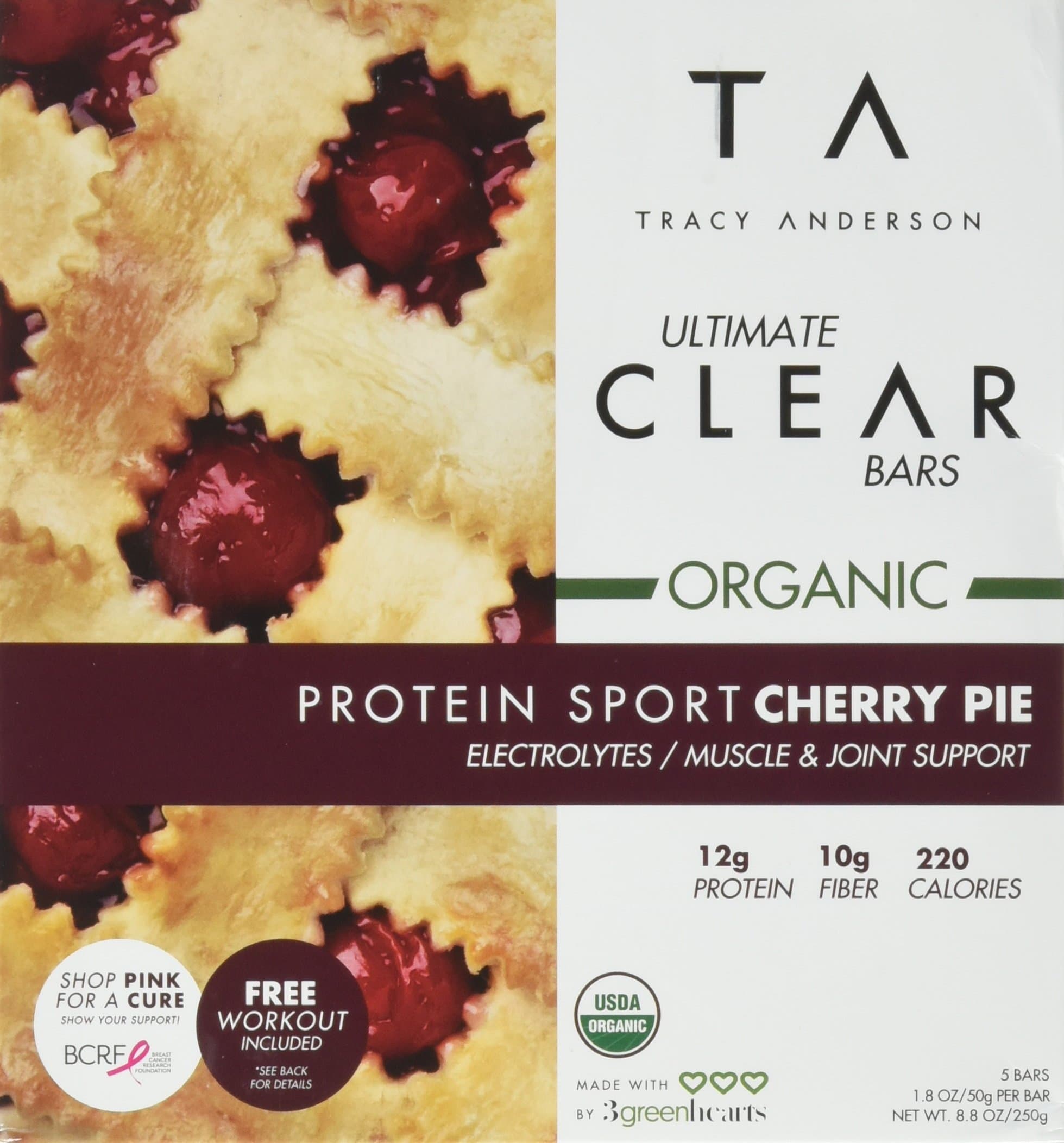 Tracy Anderson Ultimate Clear Organic Bars Cherry Pie