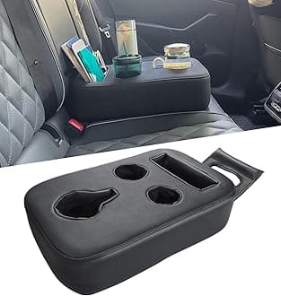 Car Cup Holder, Back Seat Cup Holder for Car, PU Leather Couch Sofa Bed Cup Holder Expander Tray, Boat Tray, Organizer for Trucks, Minivans, SUVs, RVs, Vehicles, Holds Drinks, Remote, Snacks