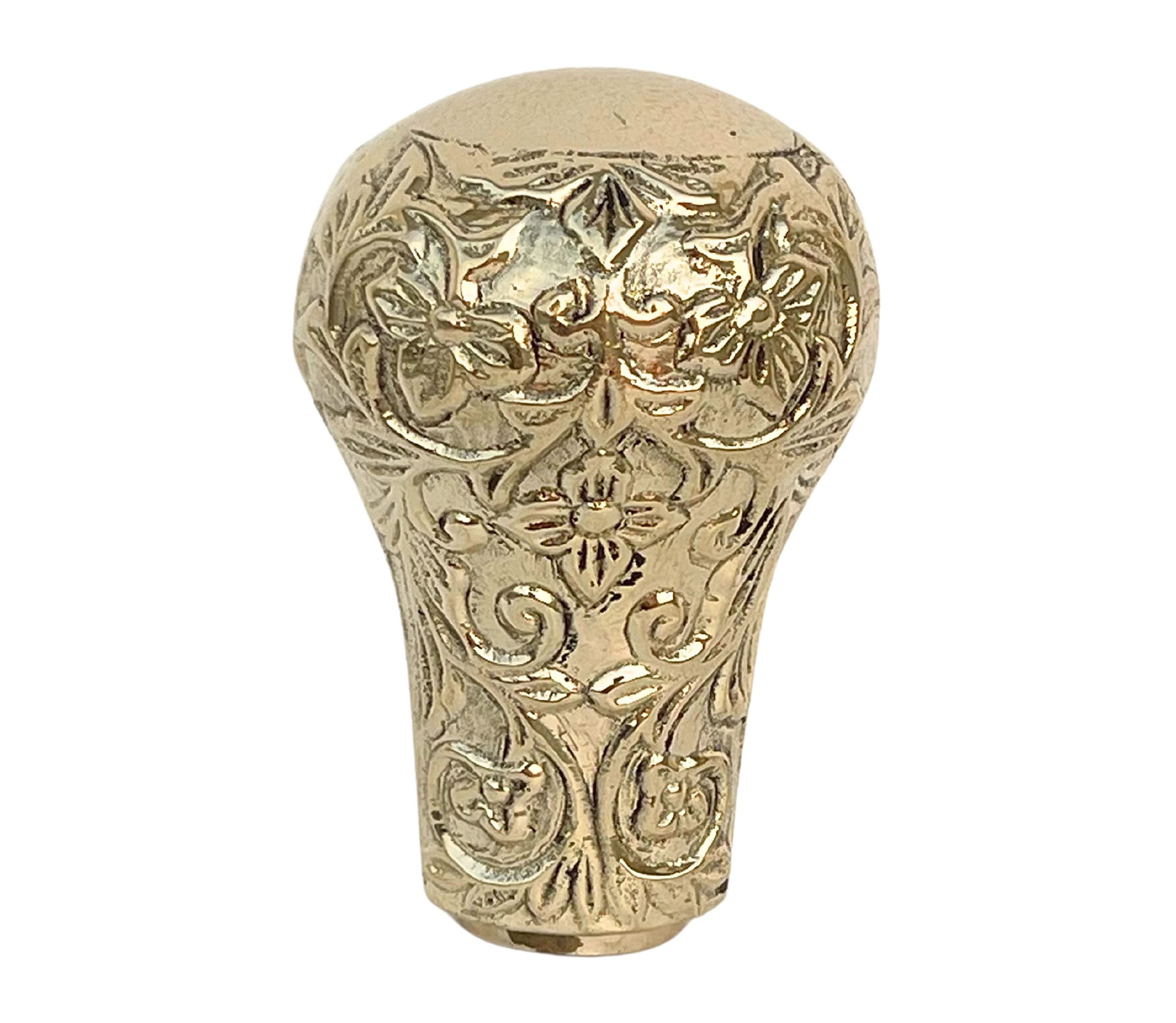 Walking Stick Handle Handmade Walking Stick Canes Brass Knob Shape in Golden Finish - Vintage Style Wooden Cane Accessories