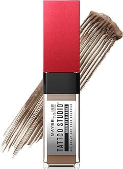 Maybelline Tattoo Studio Brow Styling Gel, Waterproof Eyebrow Make Up, Brow Tint for Up to 36HR Wear, Blonde, 1 Count