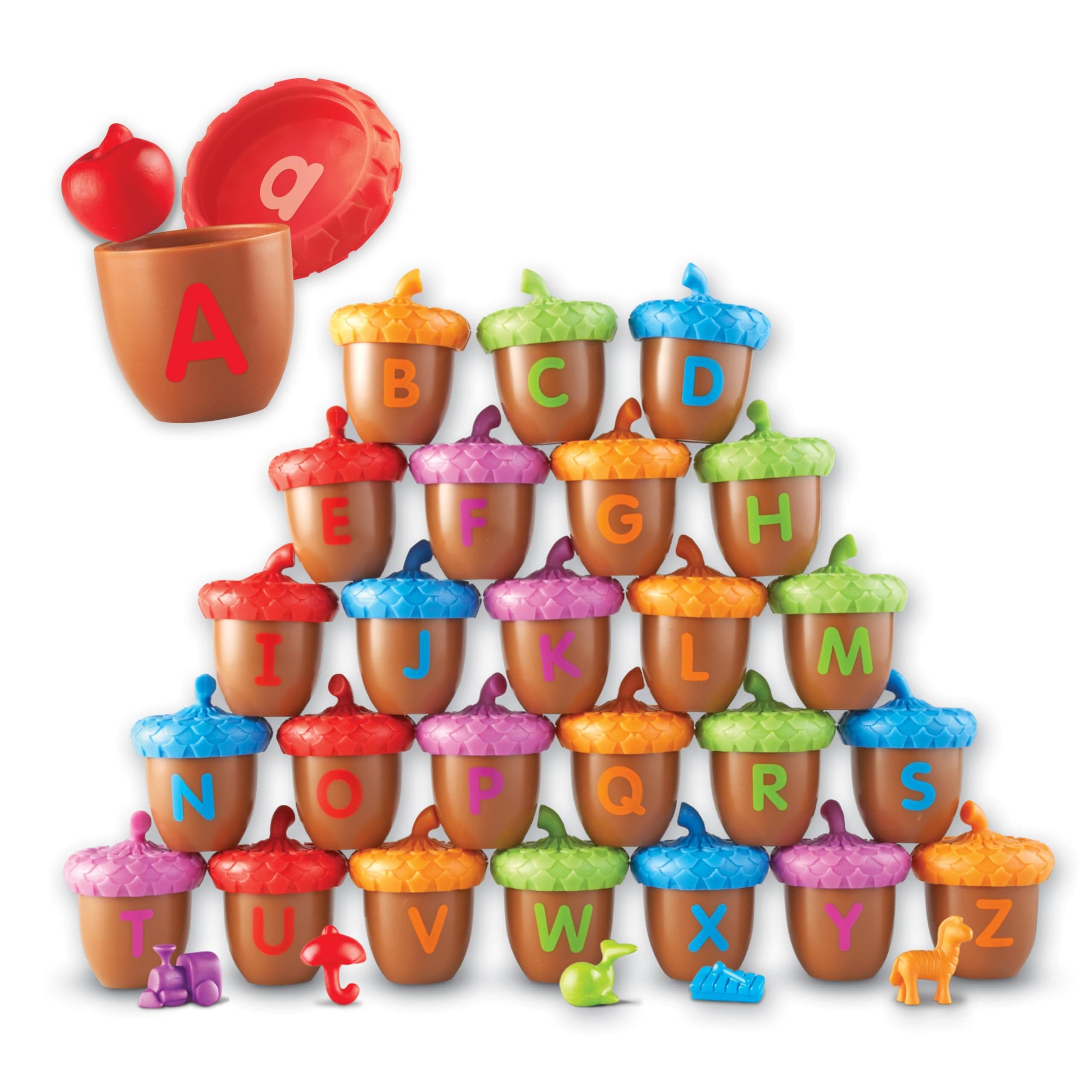 Learning Resources Alphabet Acorns Activity Set - ABC Puzzle, Preschool Learning Activities, Speech Therapy Materials, Manipulatives for Preschoolers, Fine Motor Skills