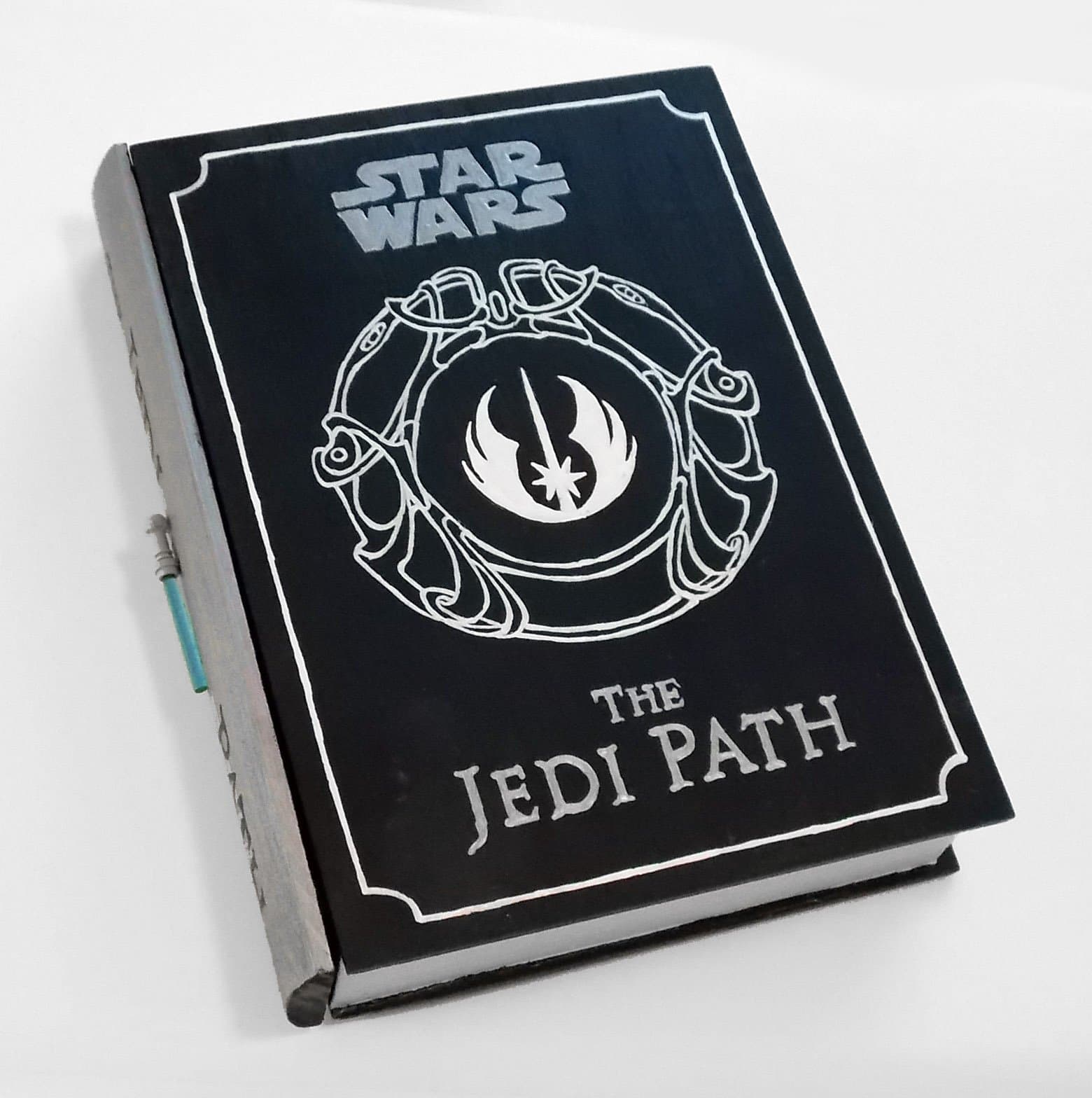Star Wars: The Jedi Path- book hideaway box. Unique & hand decorated. Secret drawer.