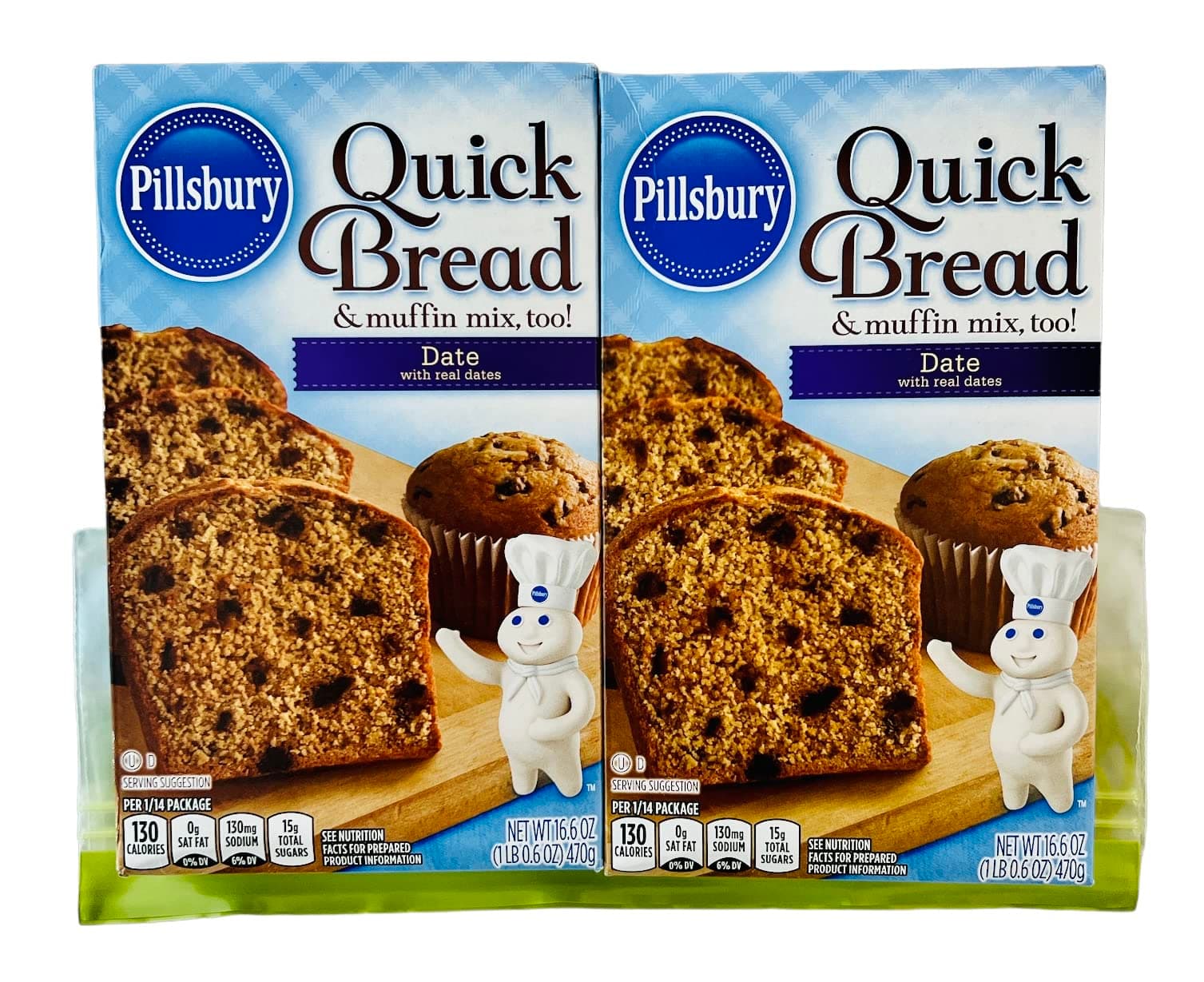 Brambo's MarketDate Quick Bread & Muffin Mix Bundle with 2 Pillsbury Date Quick Bread Mixes and 1 Reusable Bag for Storage or Leftovers