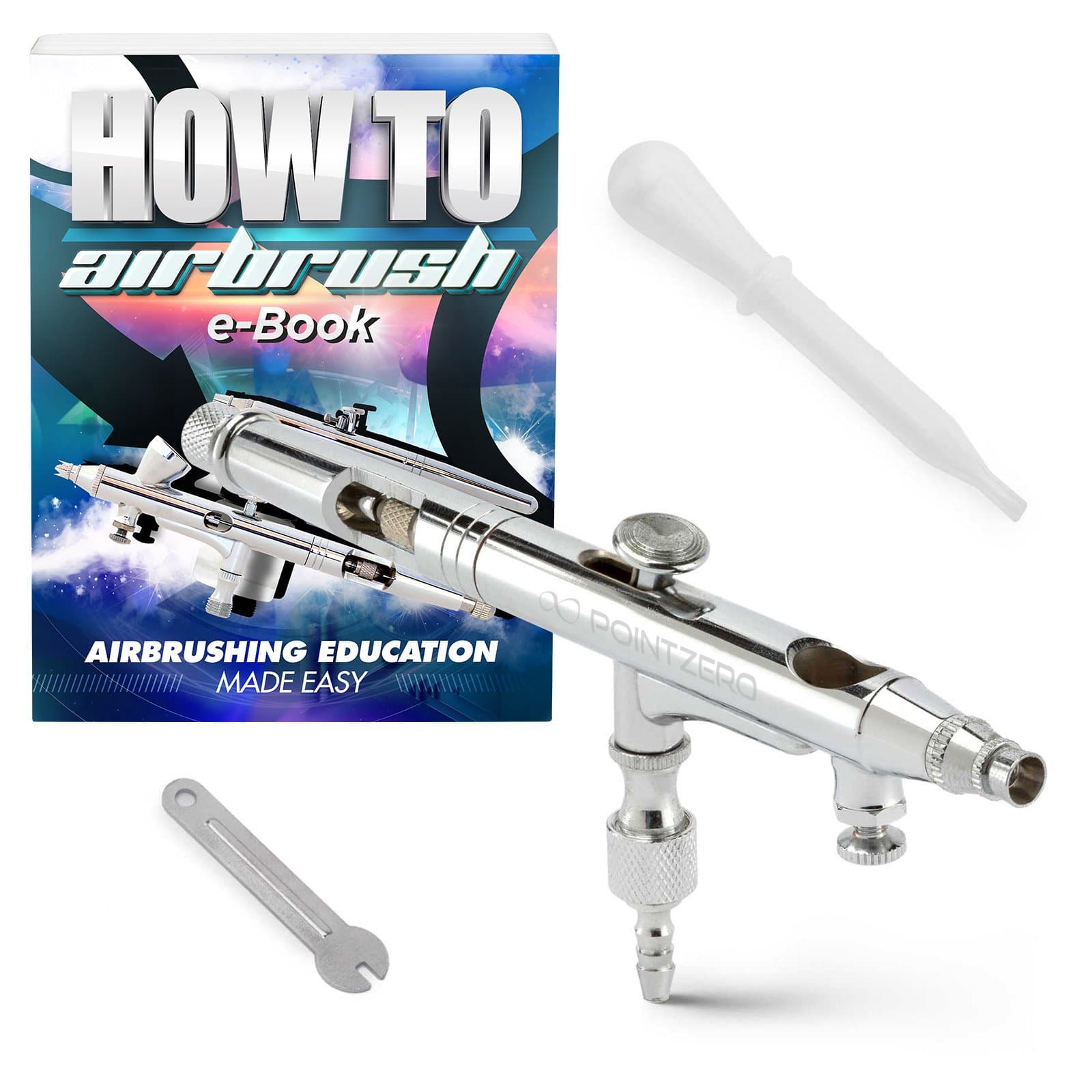 PointZero Dual-Action .5cc Gravity-Feed Airbrush Set w/MAC Valve - .2mm Nozzle